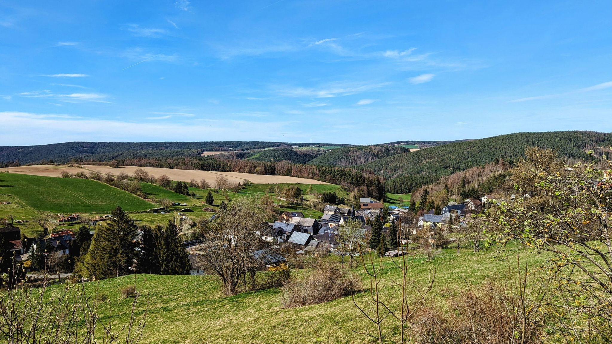 Blick auf Volkmannsdorf