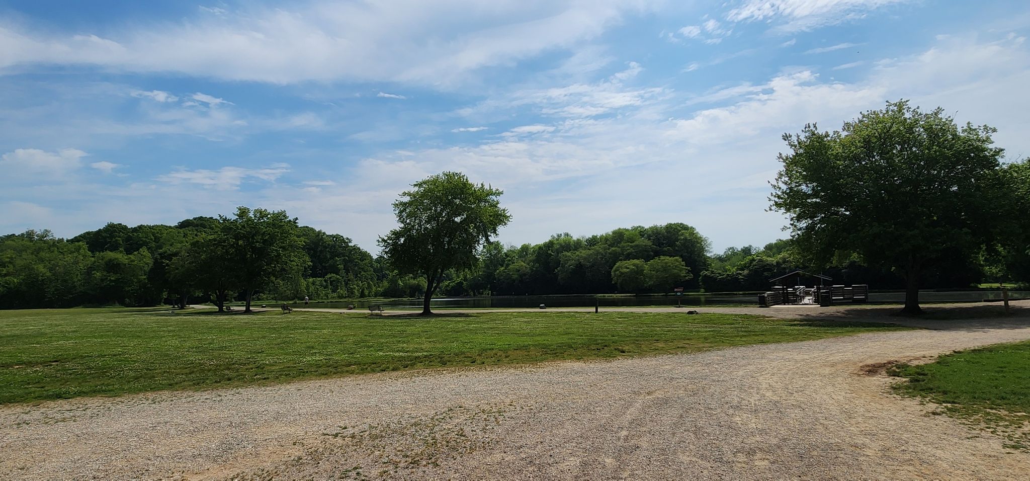 The lake at McAlpine Creek Park