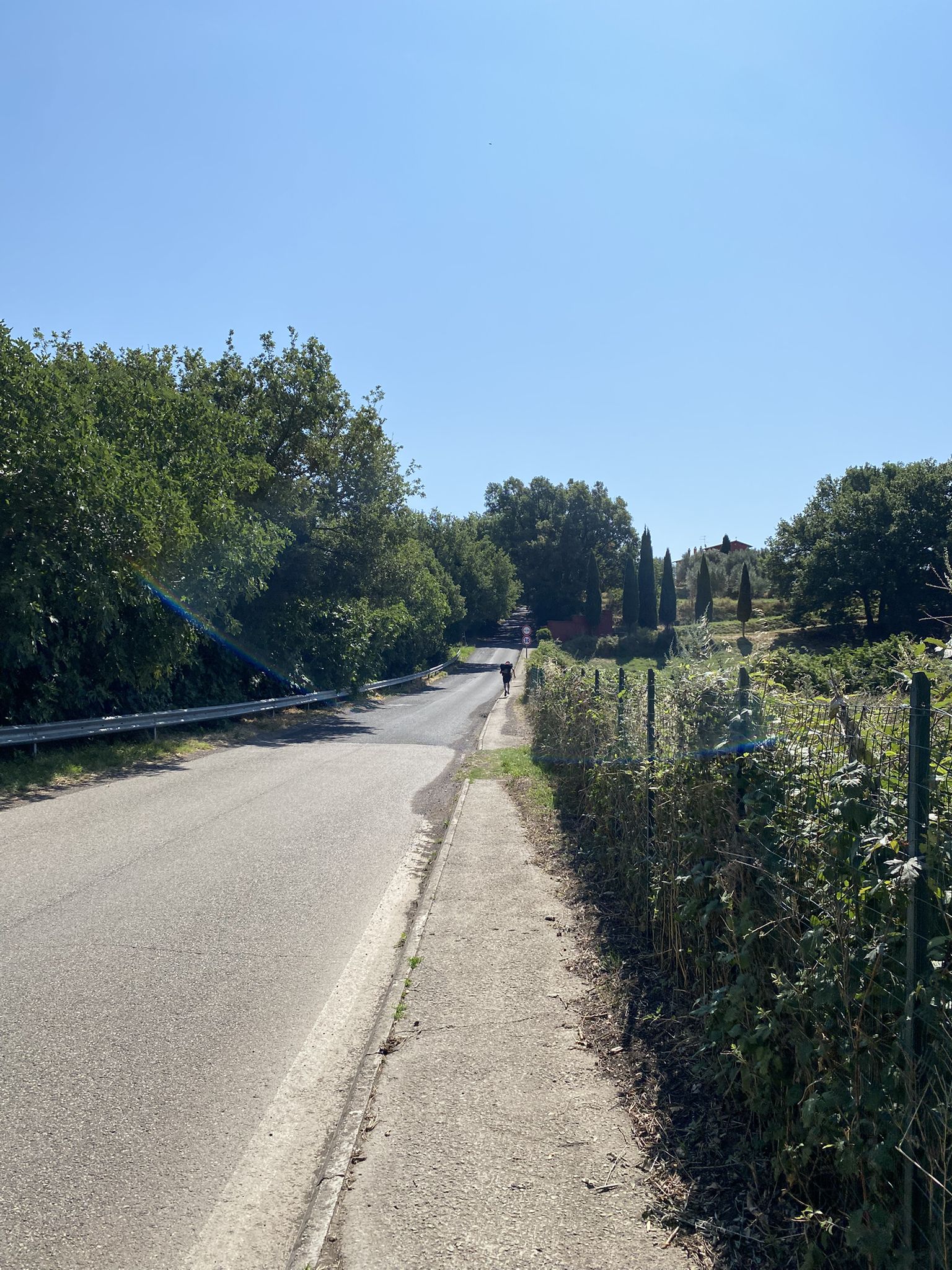 La salita prima dell'arrivo