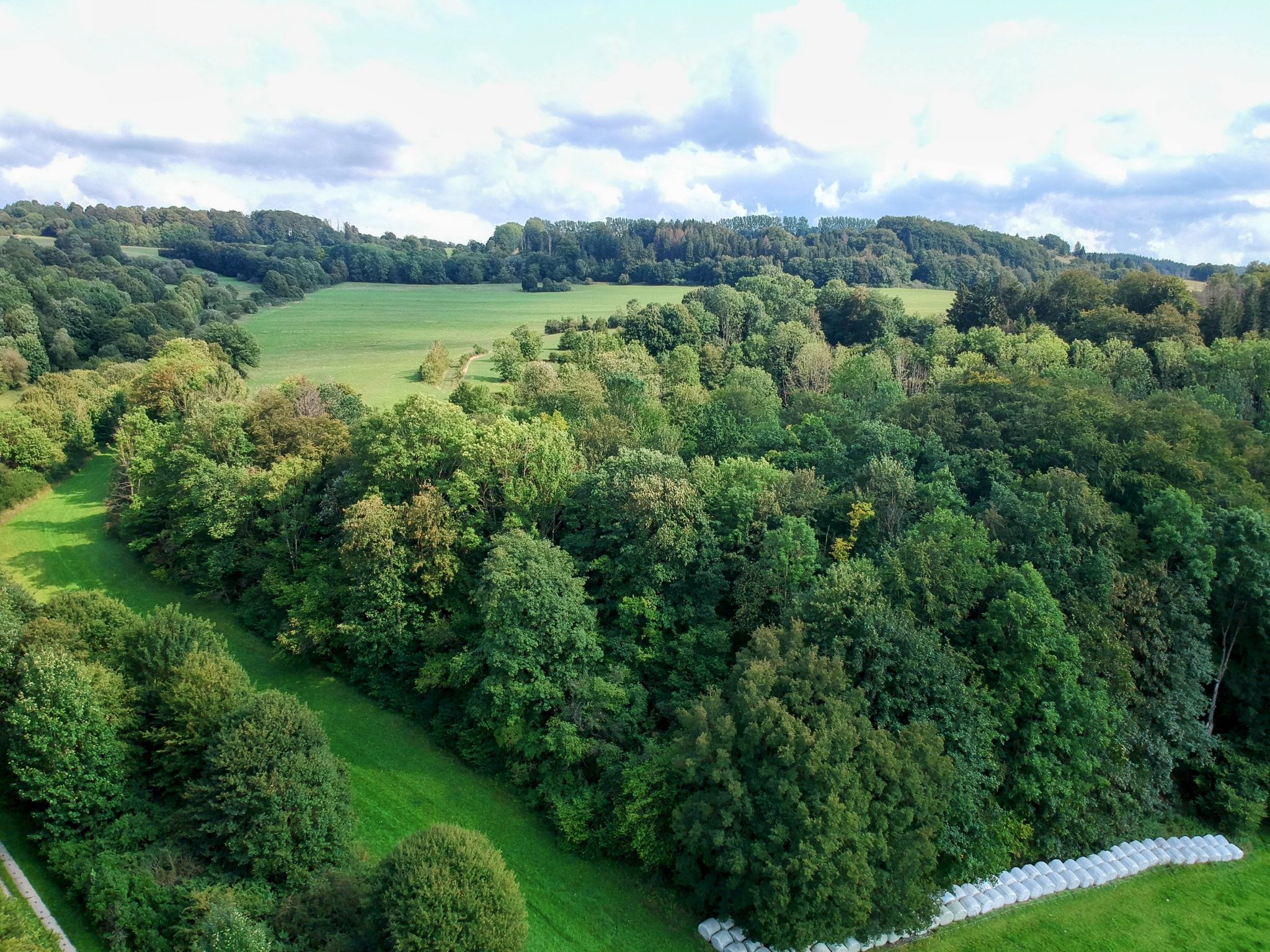 Luftbild über Grenzstreifen in Ri. Kaltenwestheim