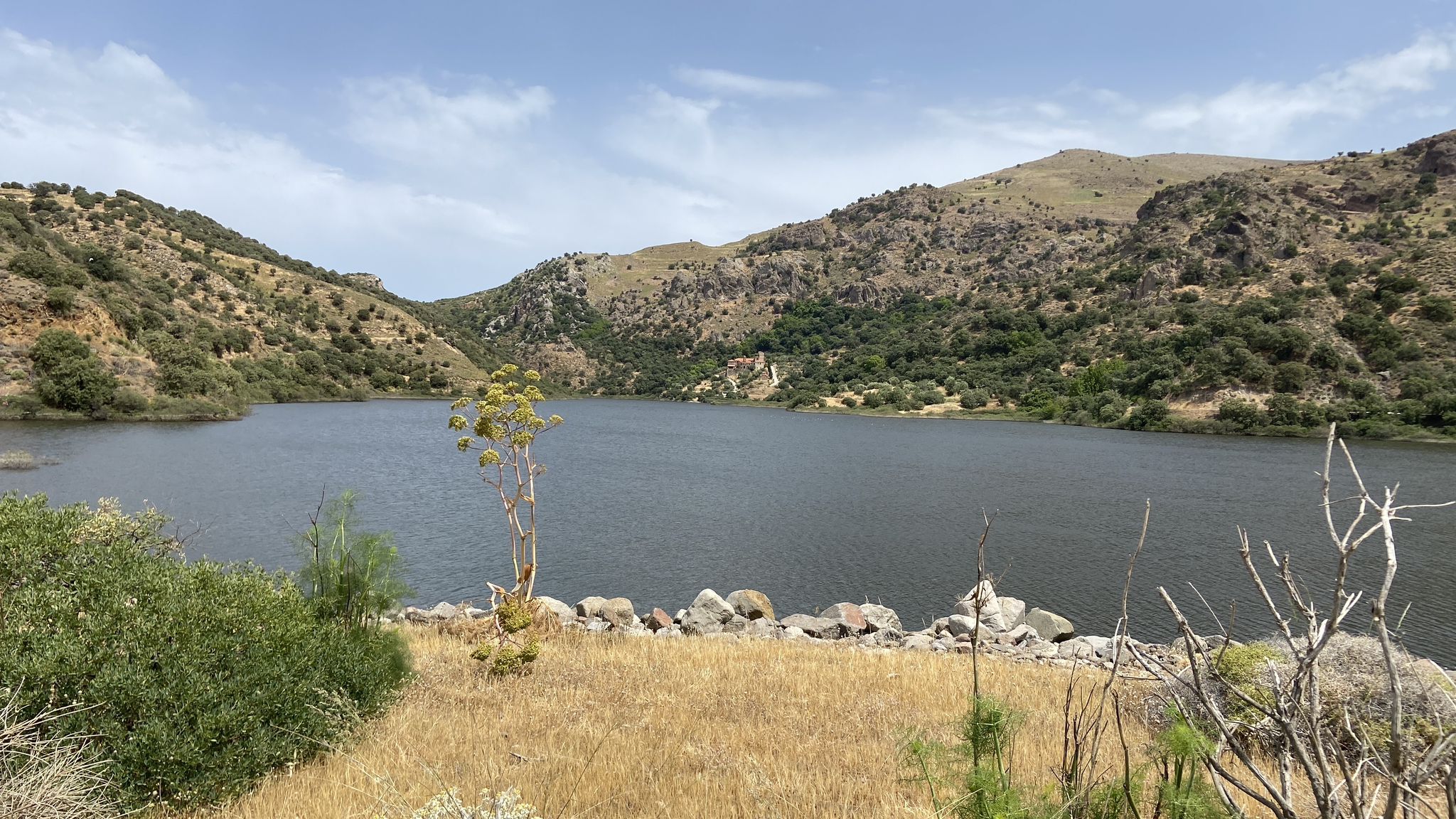 Techni Limni Stausee von Staudamm