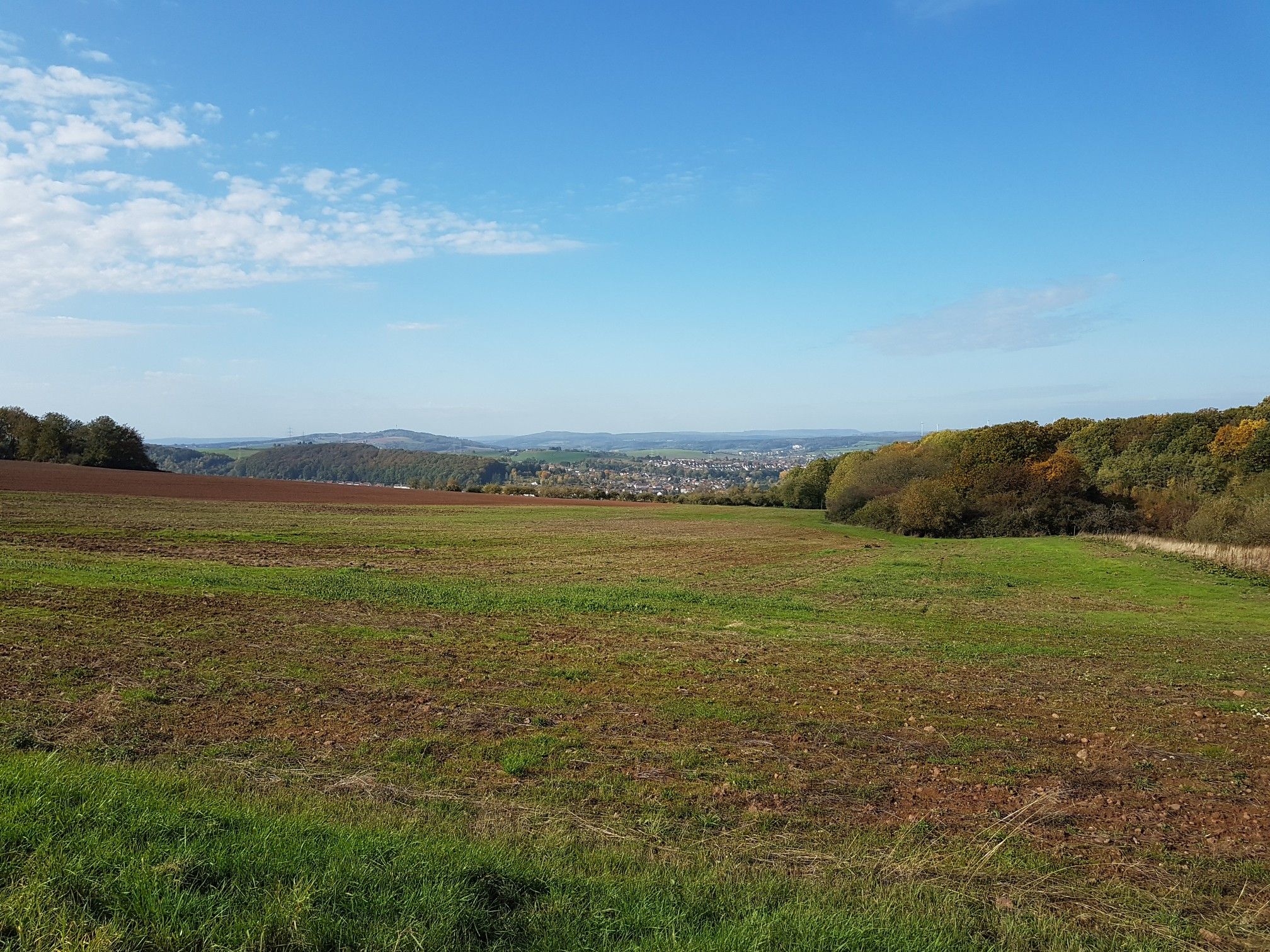 Blick auf Eppelborn und Lebach