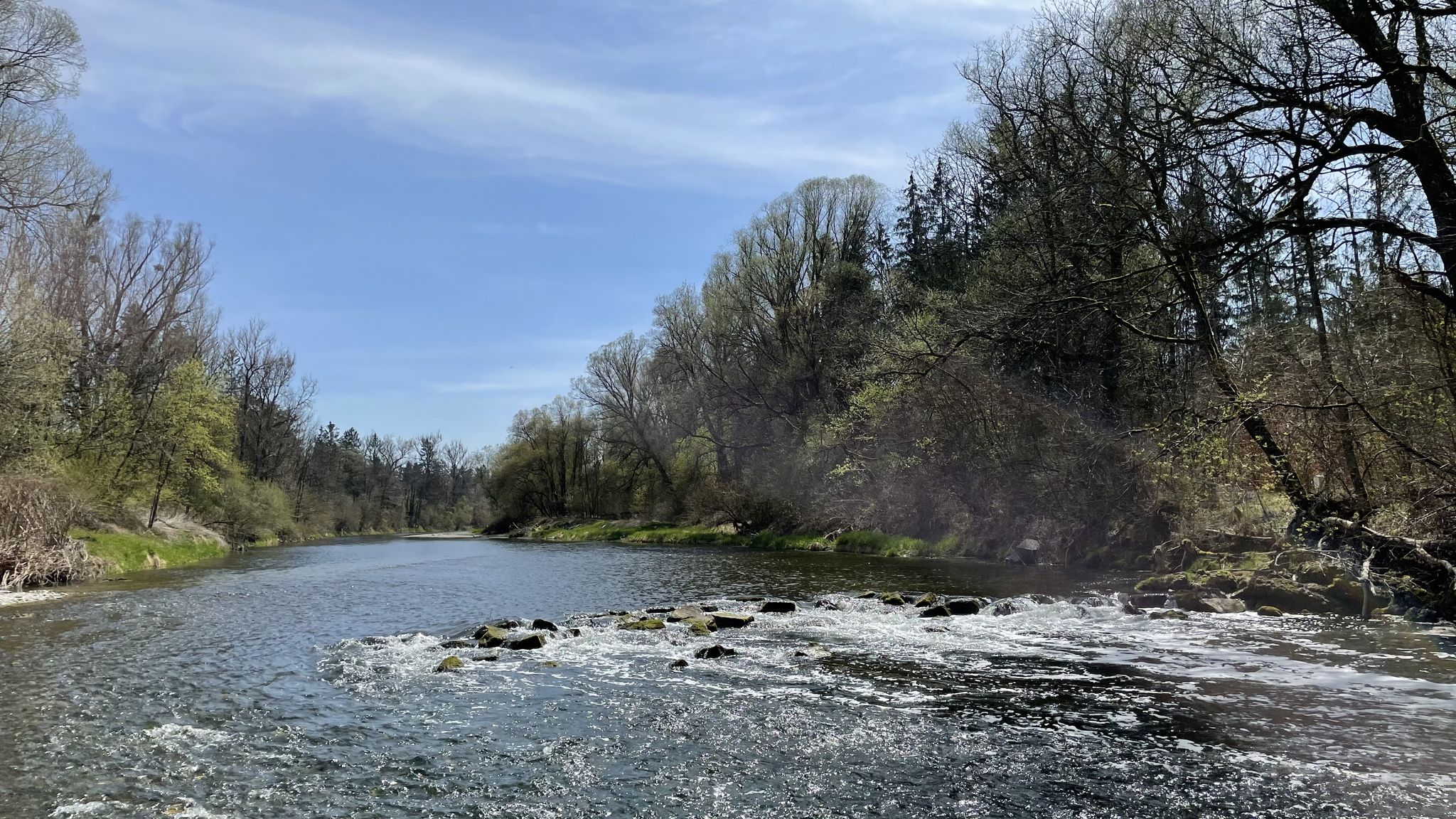 ... für ein Foto aus der Flussmitte ...