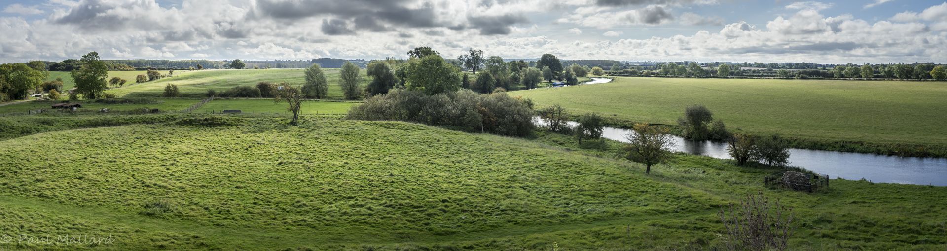 View along the Nene from Fotheringhay Castle mound.