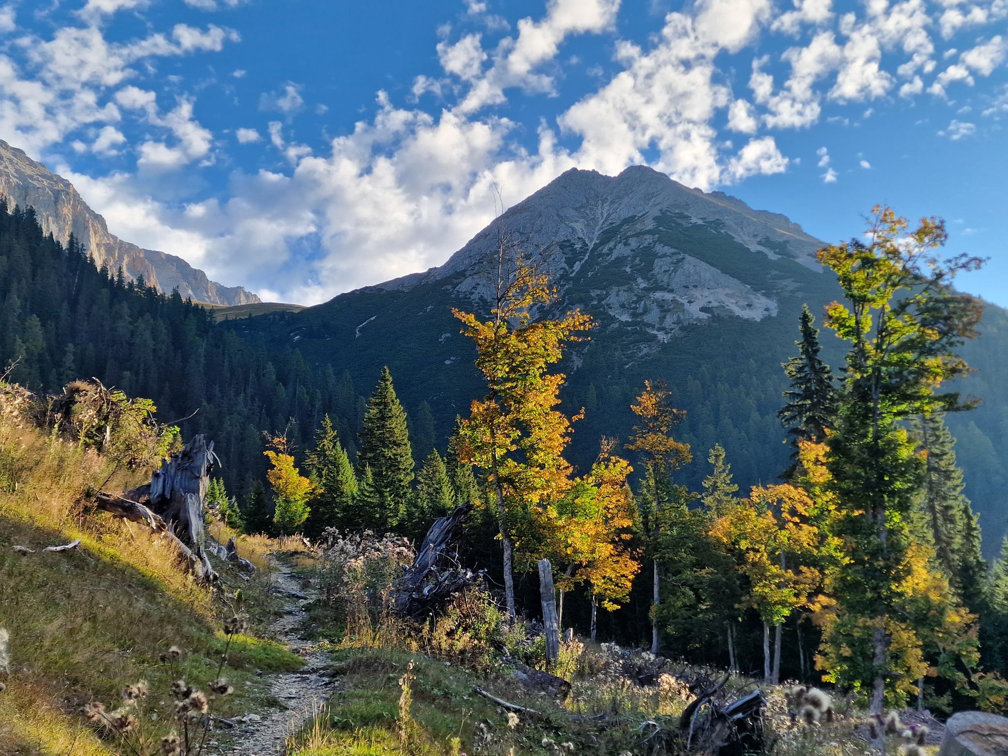 Aufstieg Teil 1, mit Blick zum Predigtstein