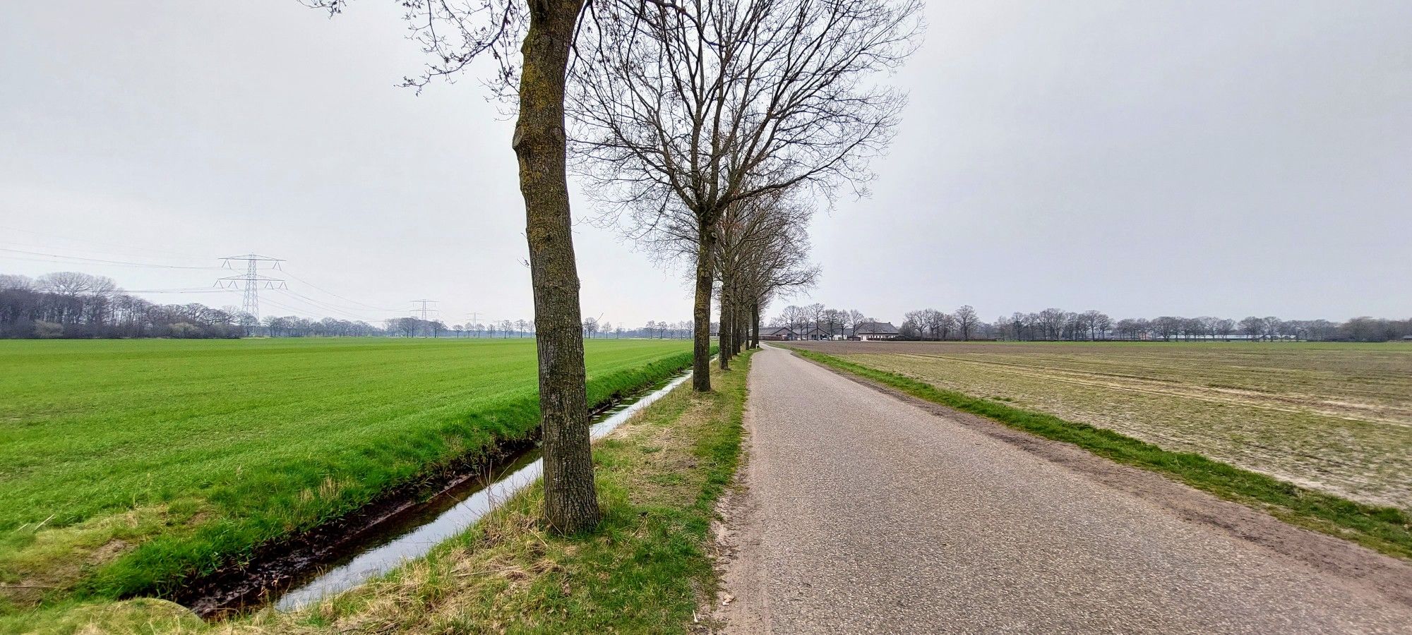 Af en toe een foto van een binnenweg om een indruk te geven van die binnenwegen