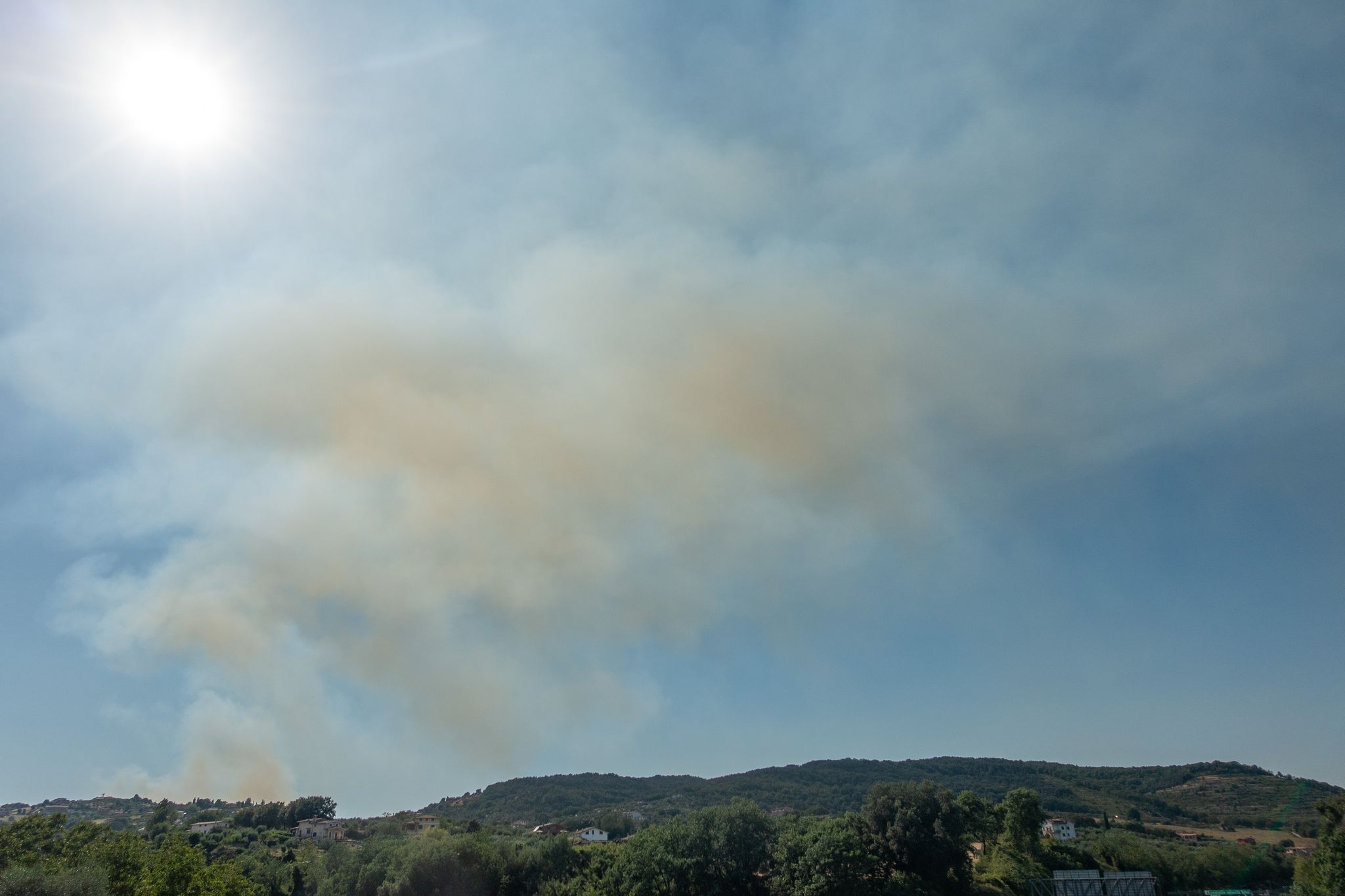 Waldbrand in der Ferne