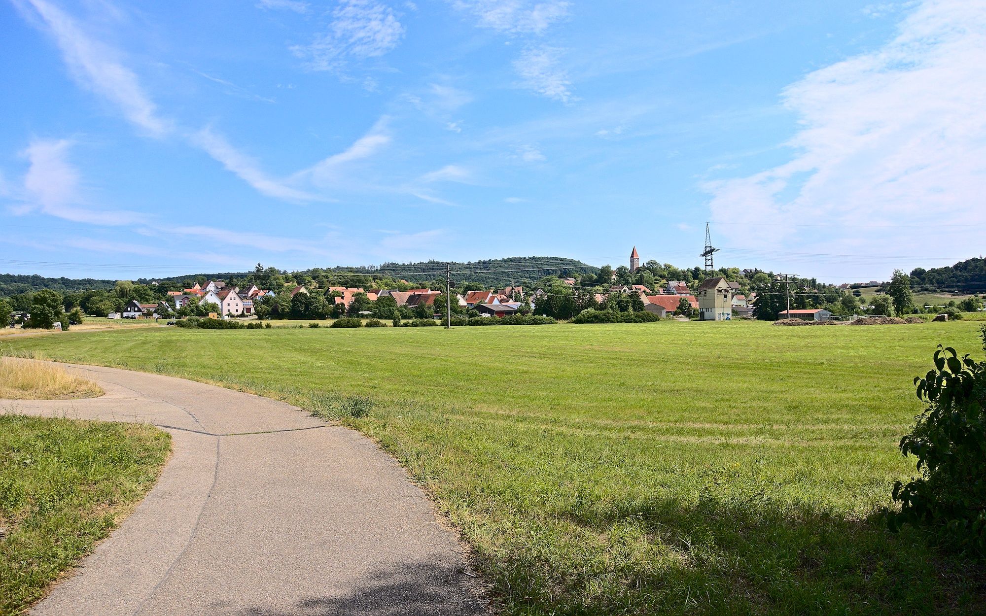 Ausfahrt aus Rothenburg nach Neusitz
