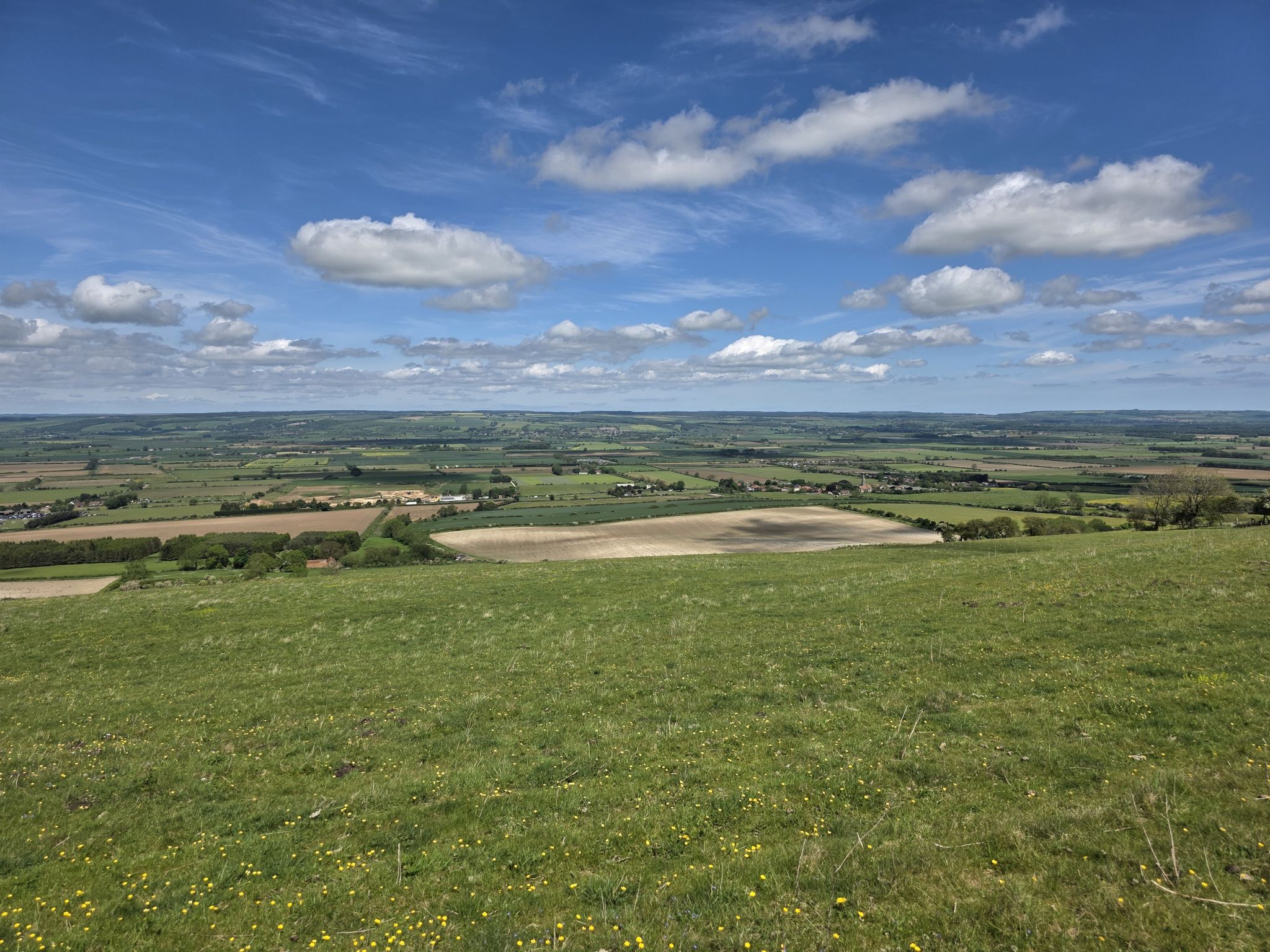 View over Vale of York to West Heslerton