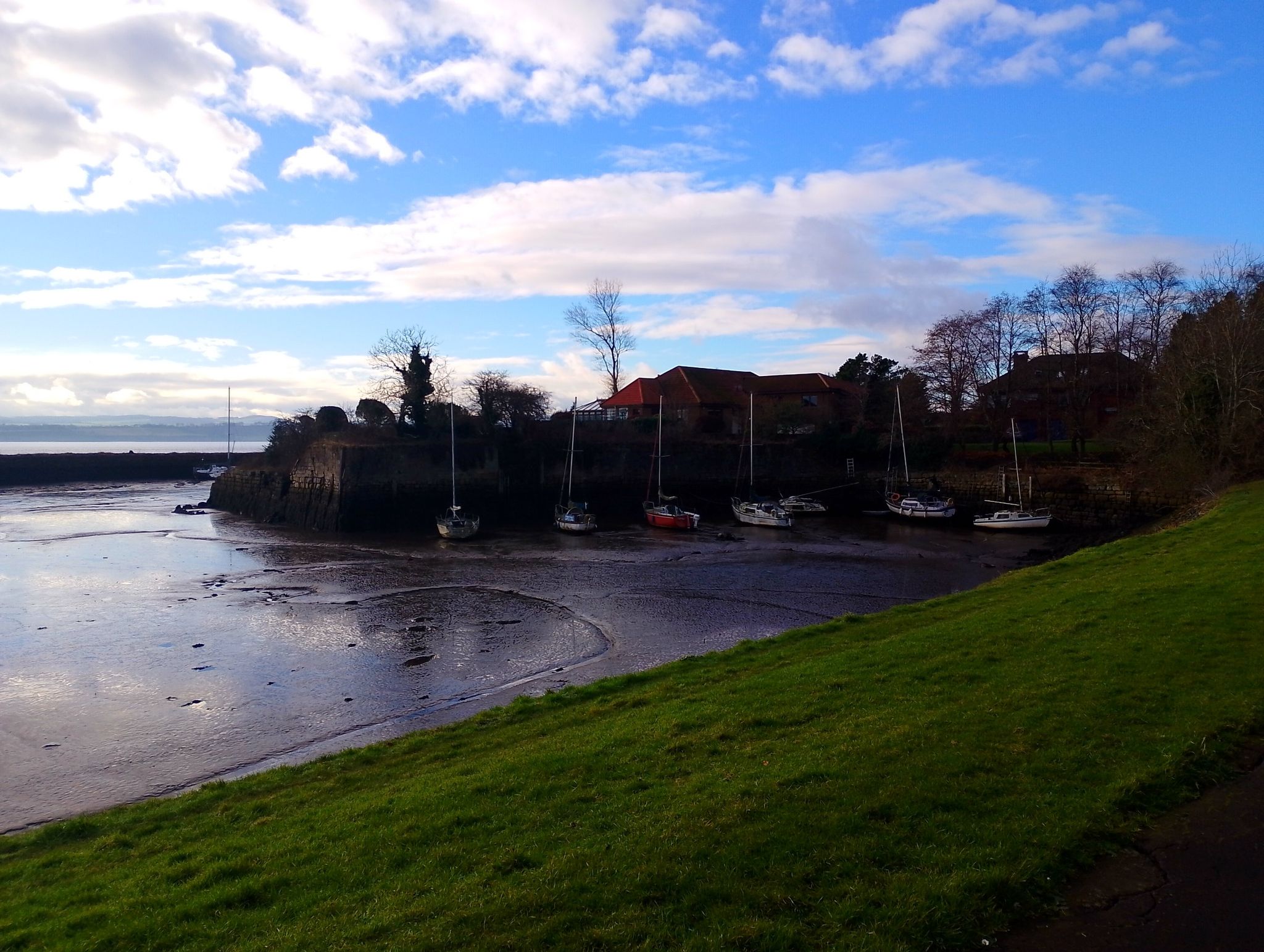 Looks like a scrapyard for boats at Limekilns.