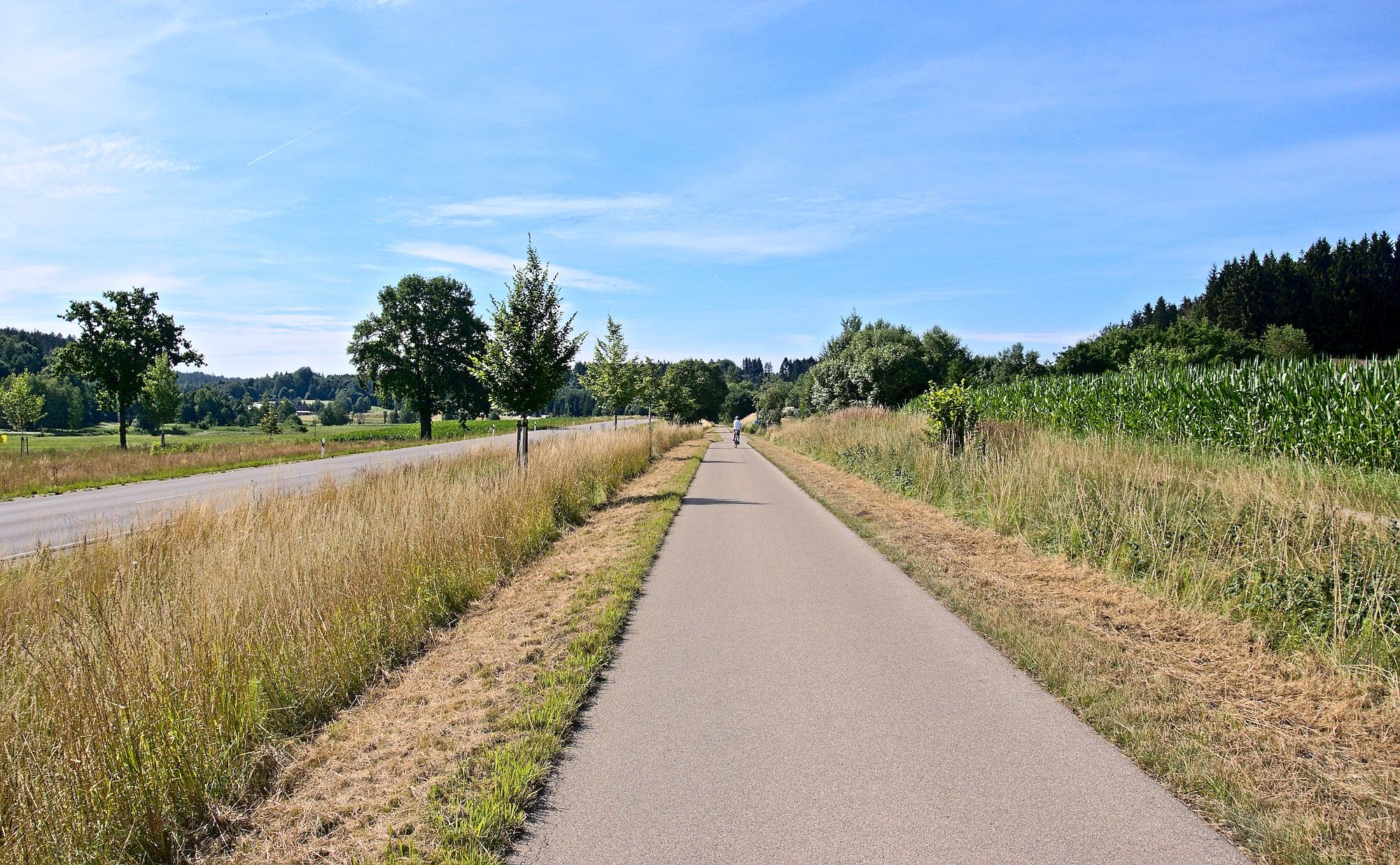 Ab Welden folgen wir dem Weldenbahn-Radweg