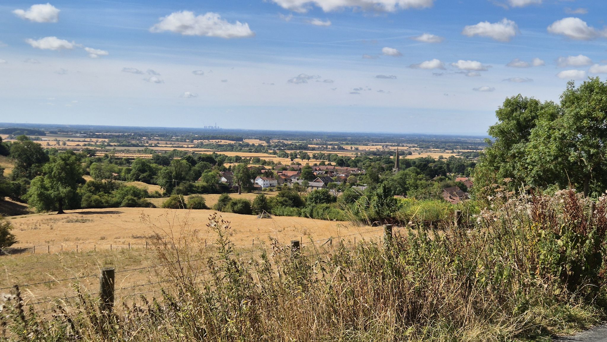 View from Worsendale Road to Bishop Wilton and the Vale of York