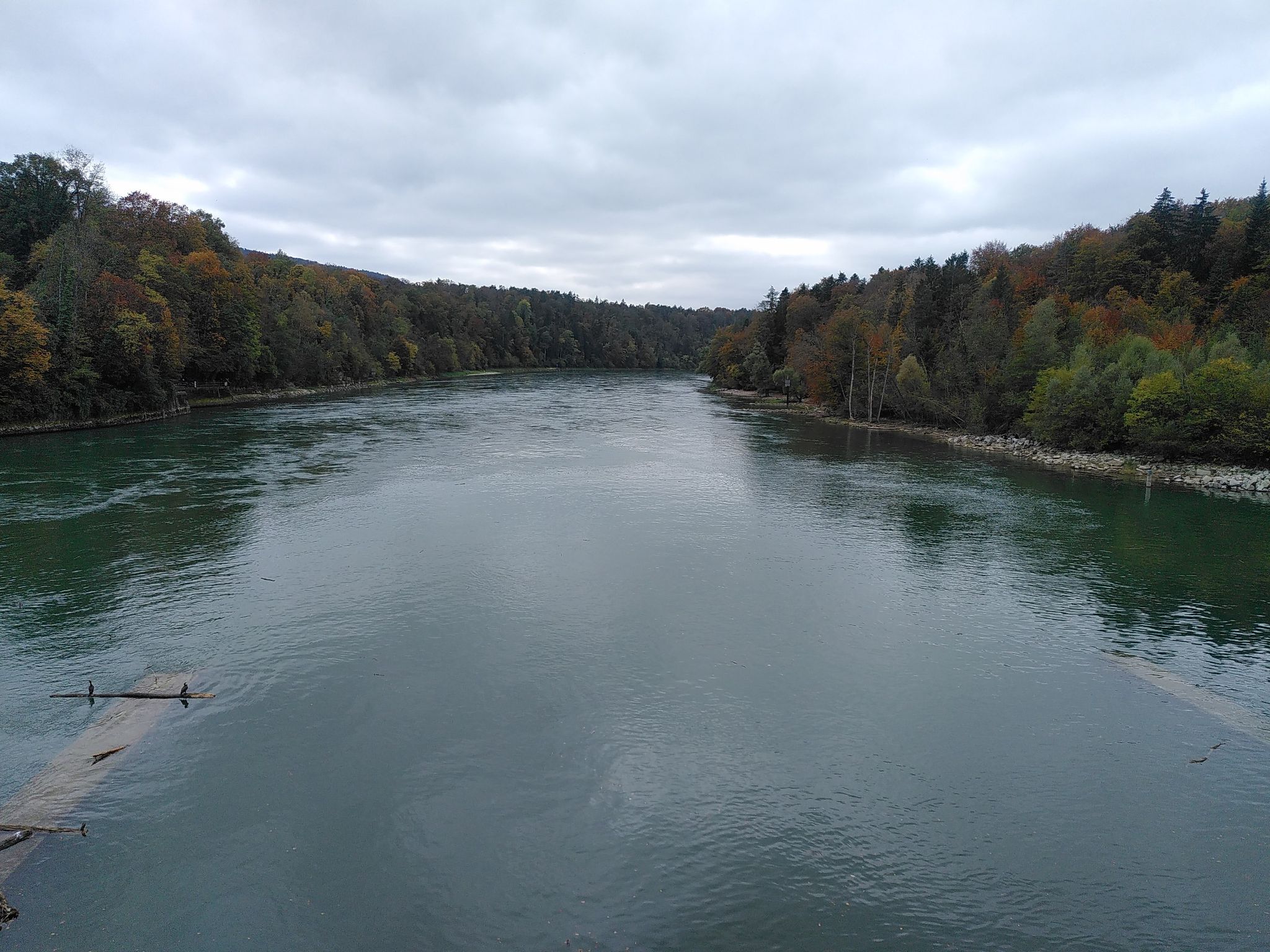 An der Grenze über der Rhein