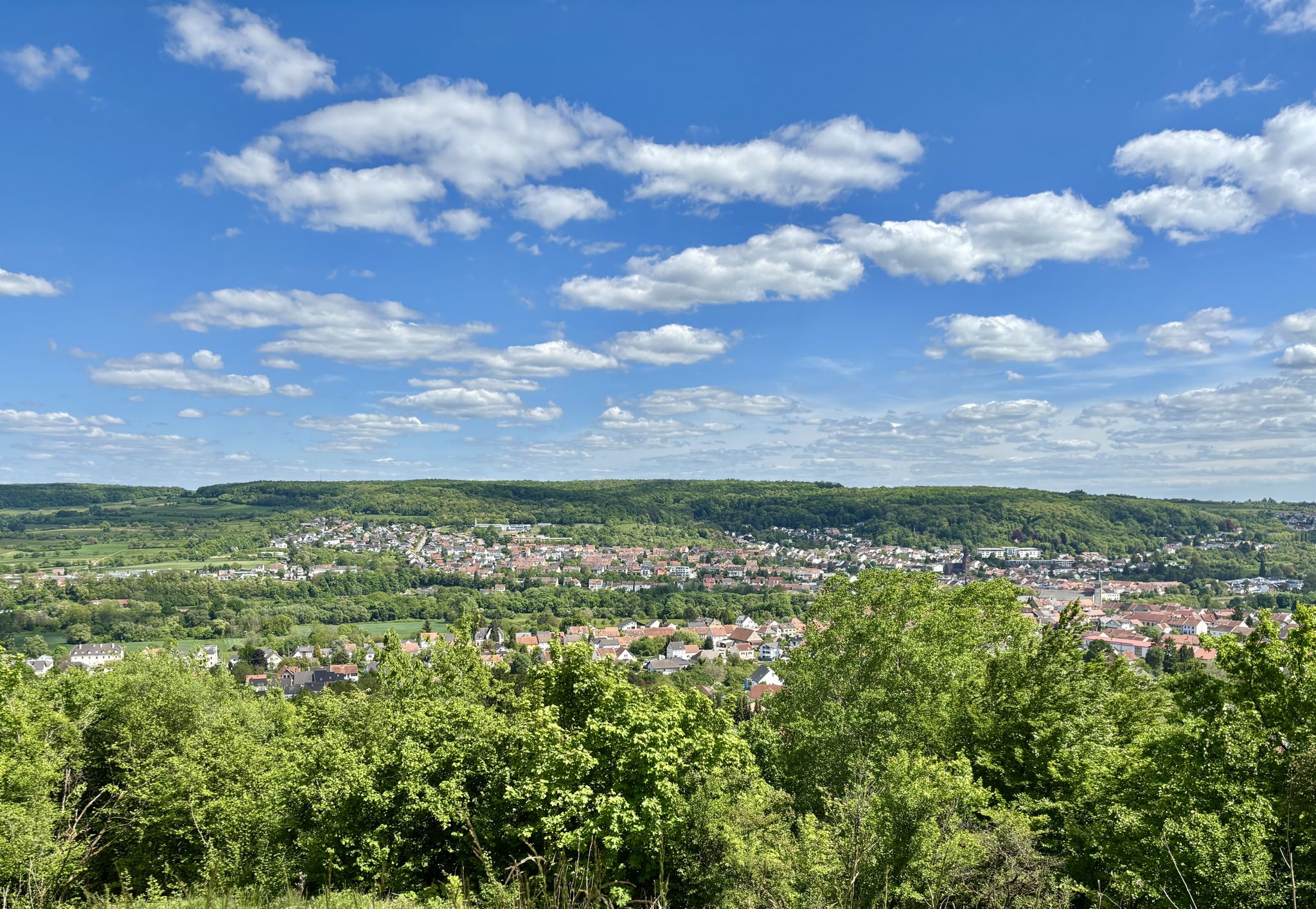 Vue panoramique sur Grosbliederstroff et Kleinbliderstroff