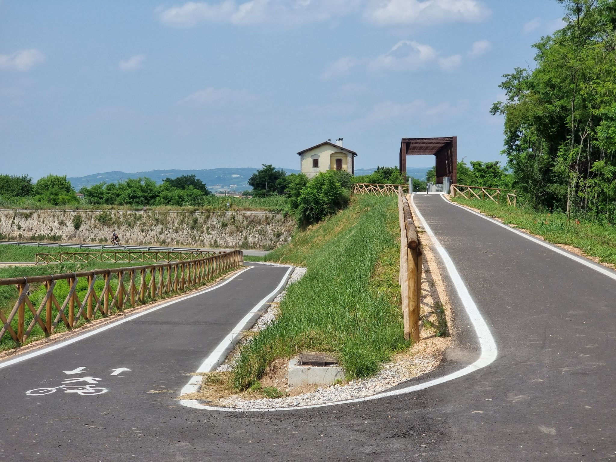 Cologna Veneta - Inizio della ciclabile Treviso-Ostiglia