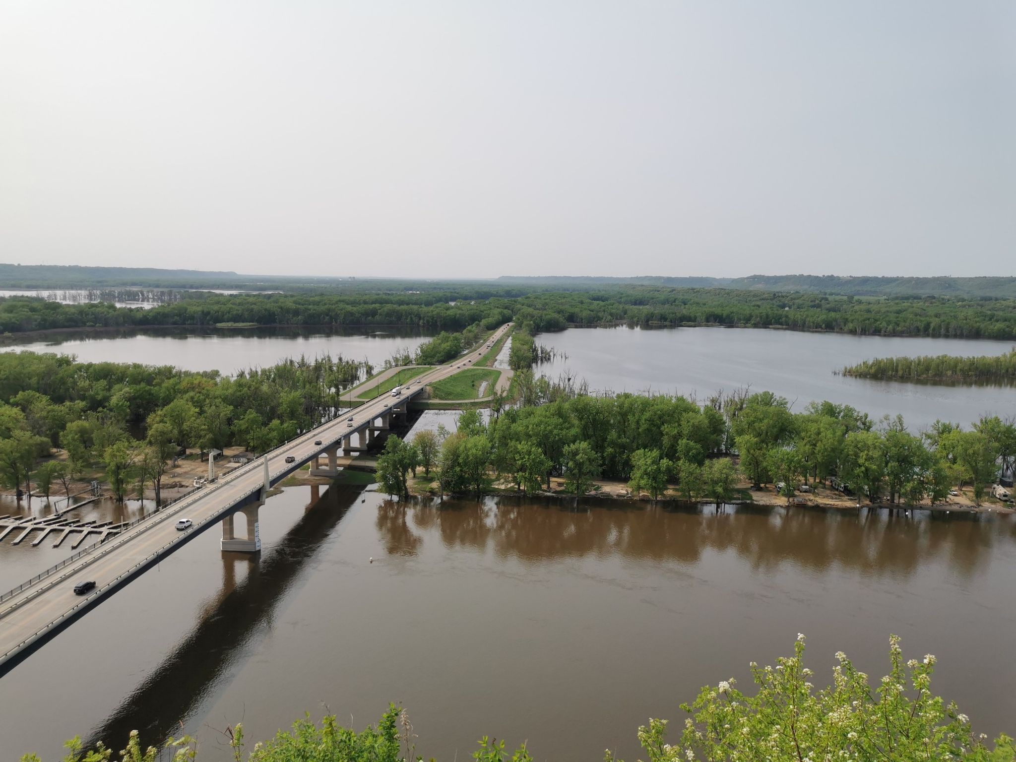 view to mississippi river and wisconsin