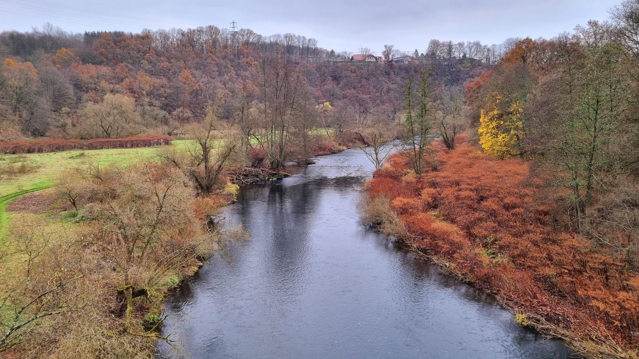 Blick von der Siegbrücke in Wissen