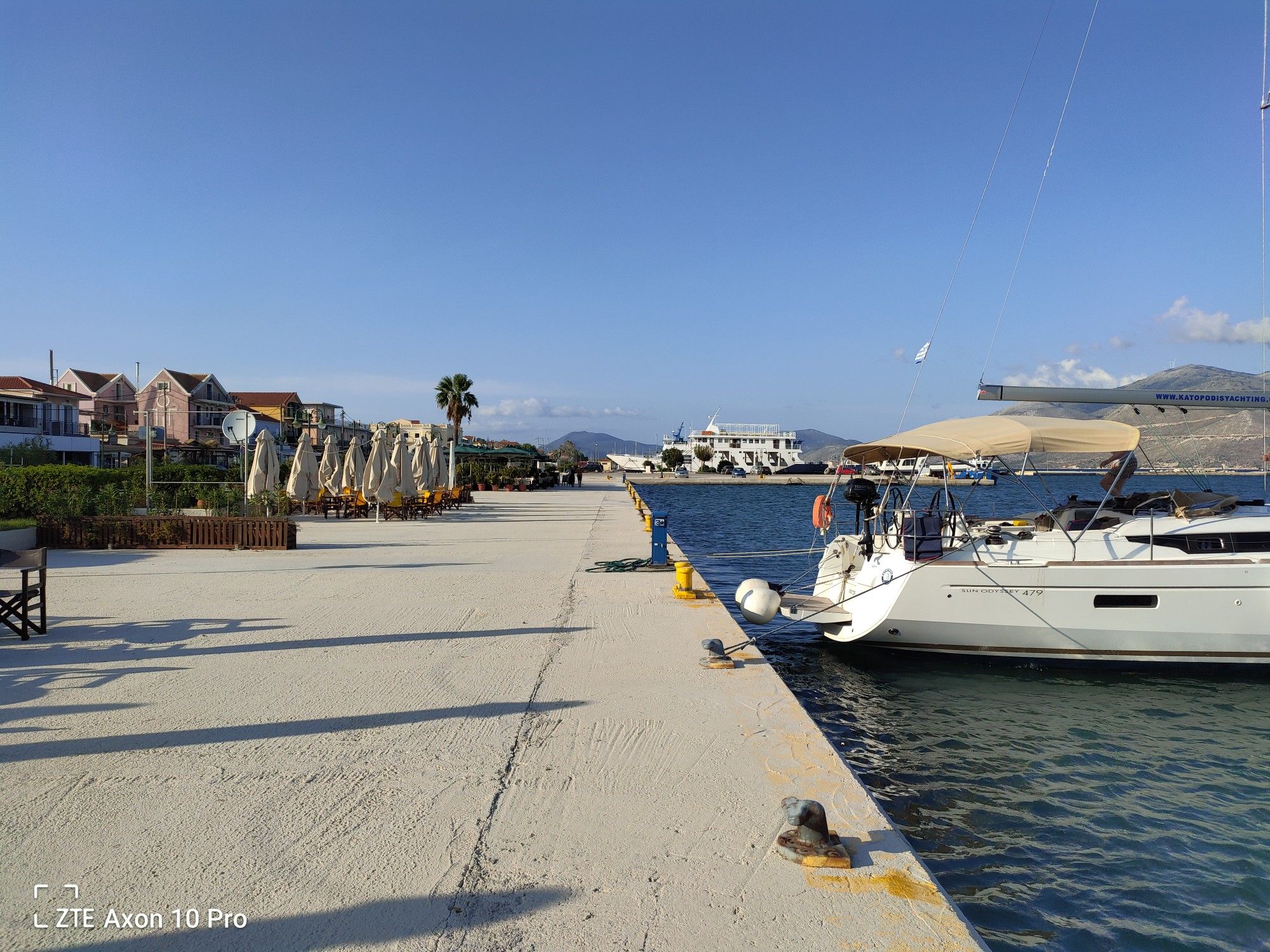 Anlegestelle im Hafen lixouri auf Kefalonia