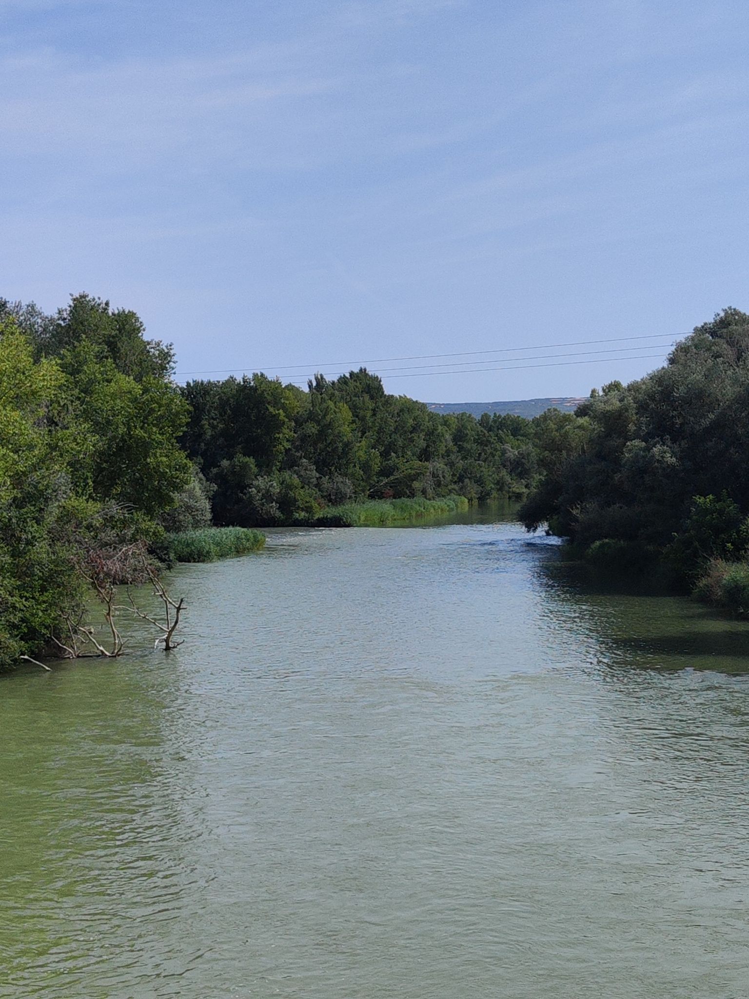 Rio Aragón a su paso entre Santacara y Mélida.