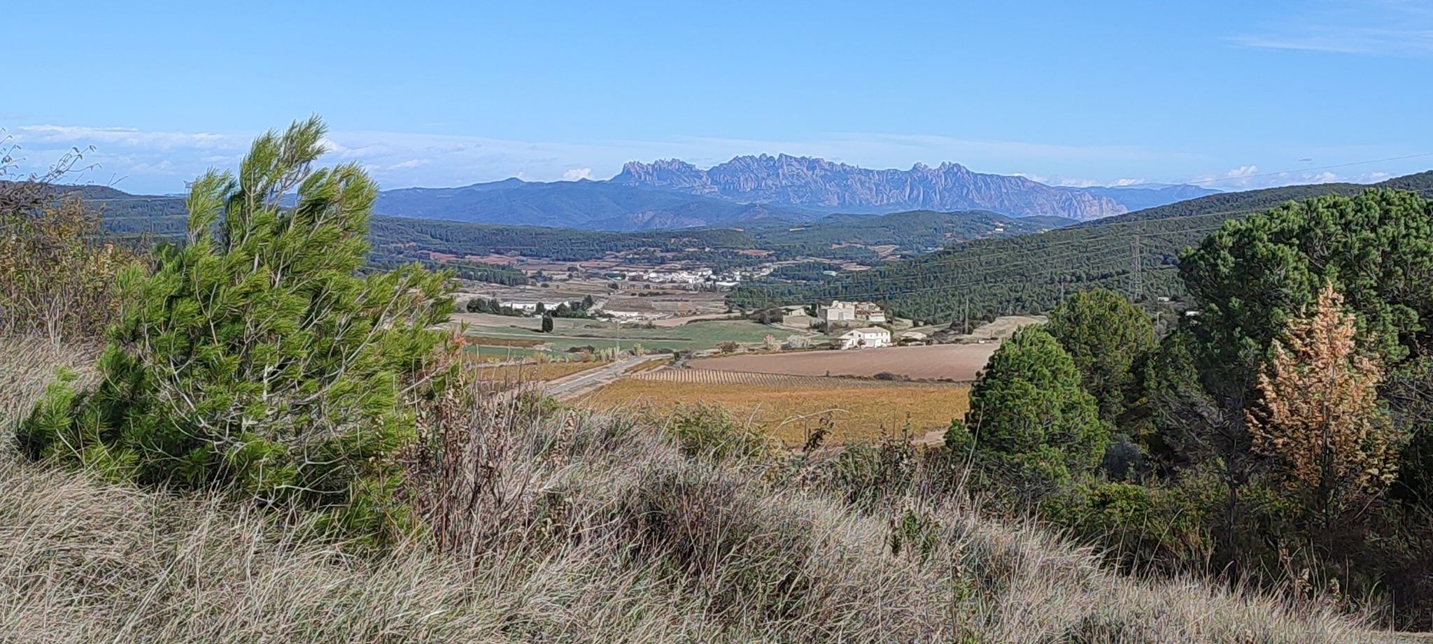 Pla de les Llambardes amb vista a Montserrat