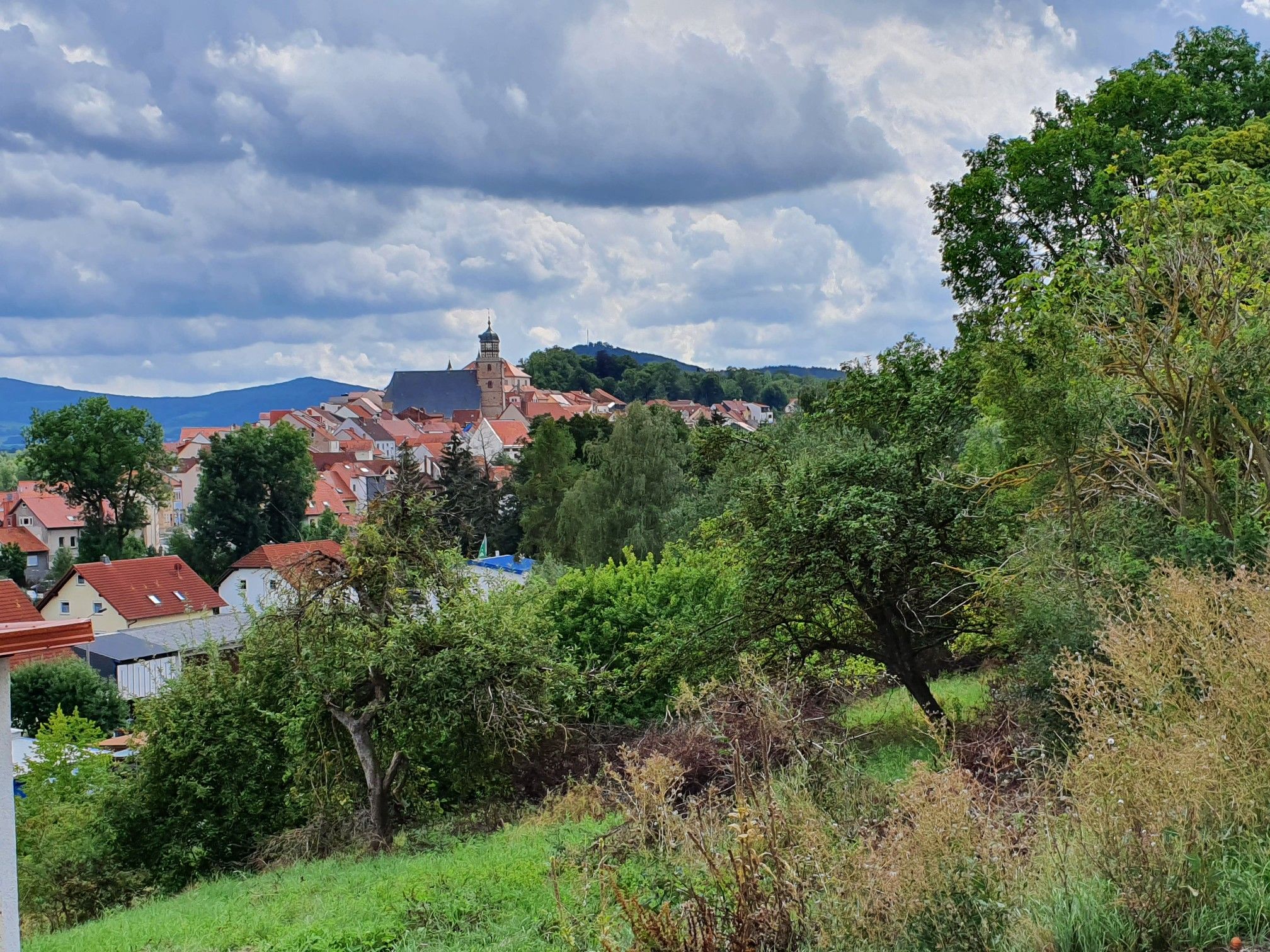 Blick auf Stadtpfarrkirche