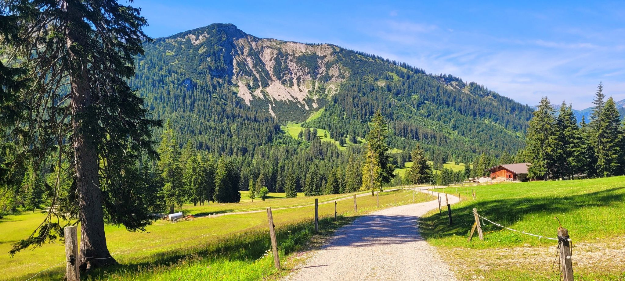 Blick Richtung der Höhle mit den Rätischen Inschriften