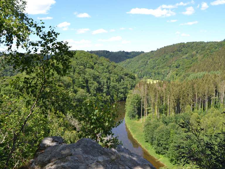 Wandeling Bouillon hangbrug Belvédère hike Komoot