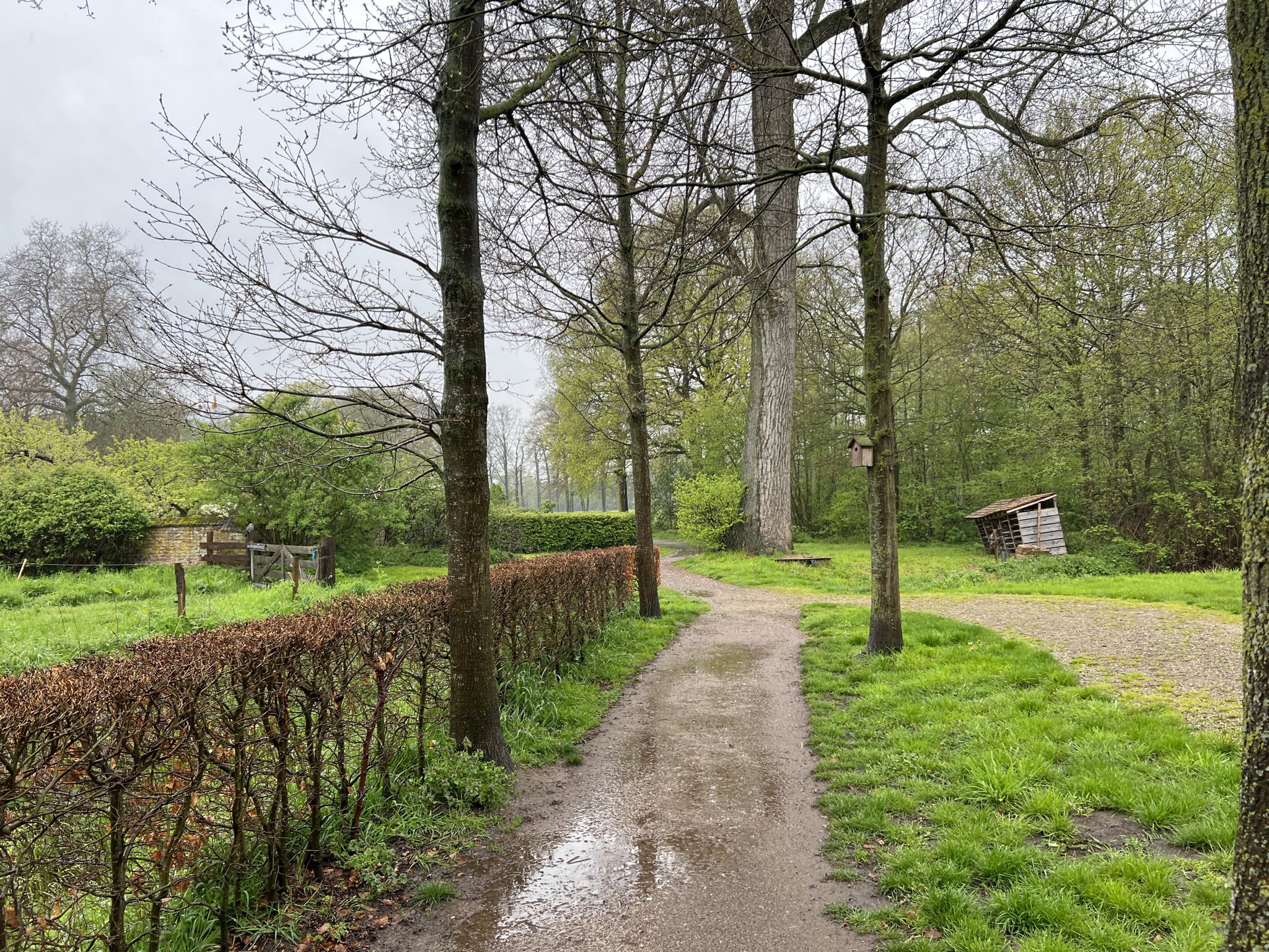 Weg vom Parkplatz
