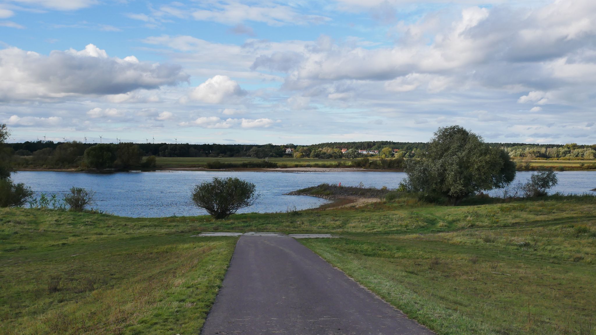 Blick über die Elbe bis Sandfurth