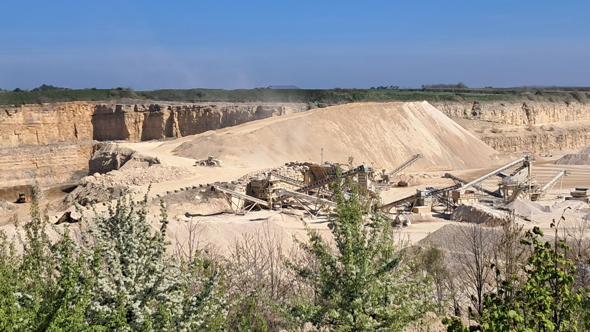 La gravière en activité