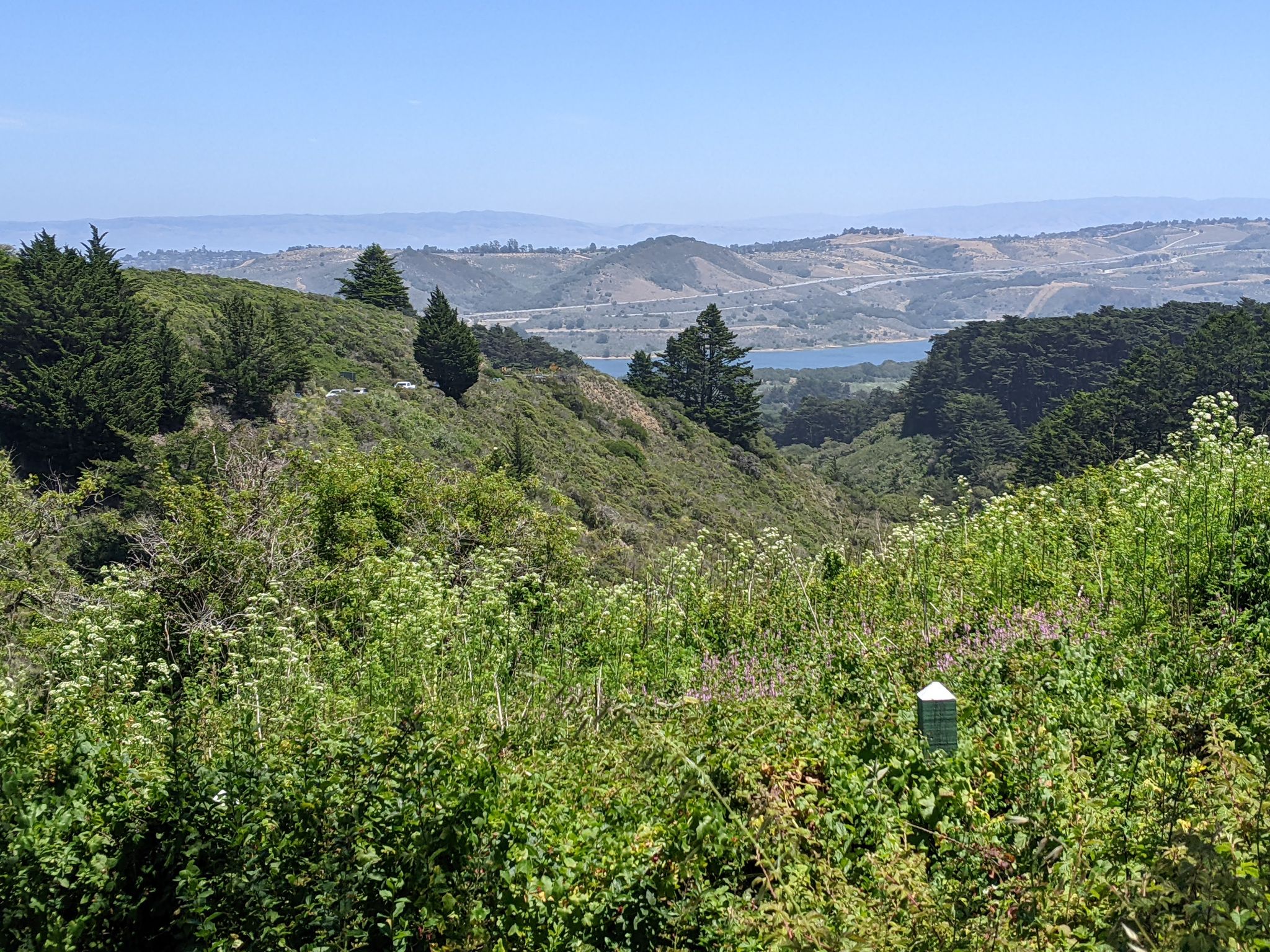View East to the Bay from Upper Skyline & 92 at vista point