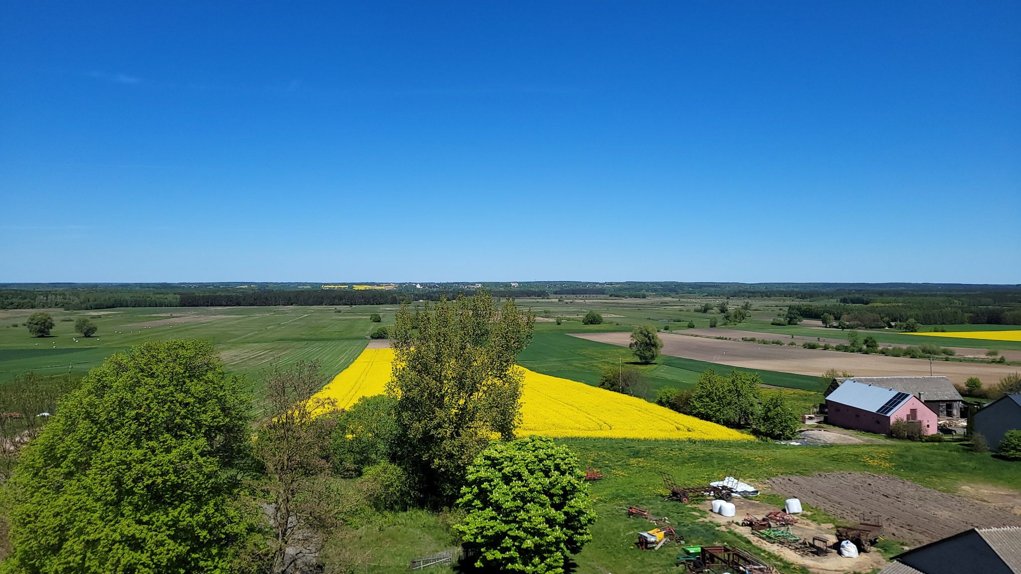 Widok z wieży w Laskowicach.