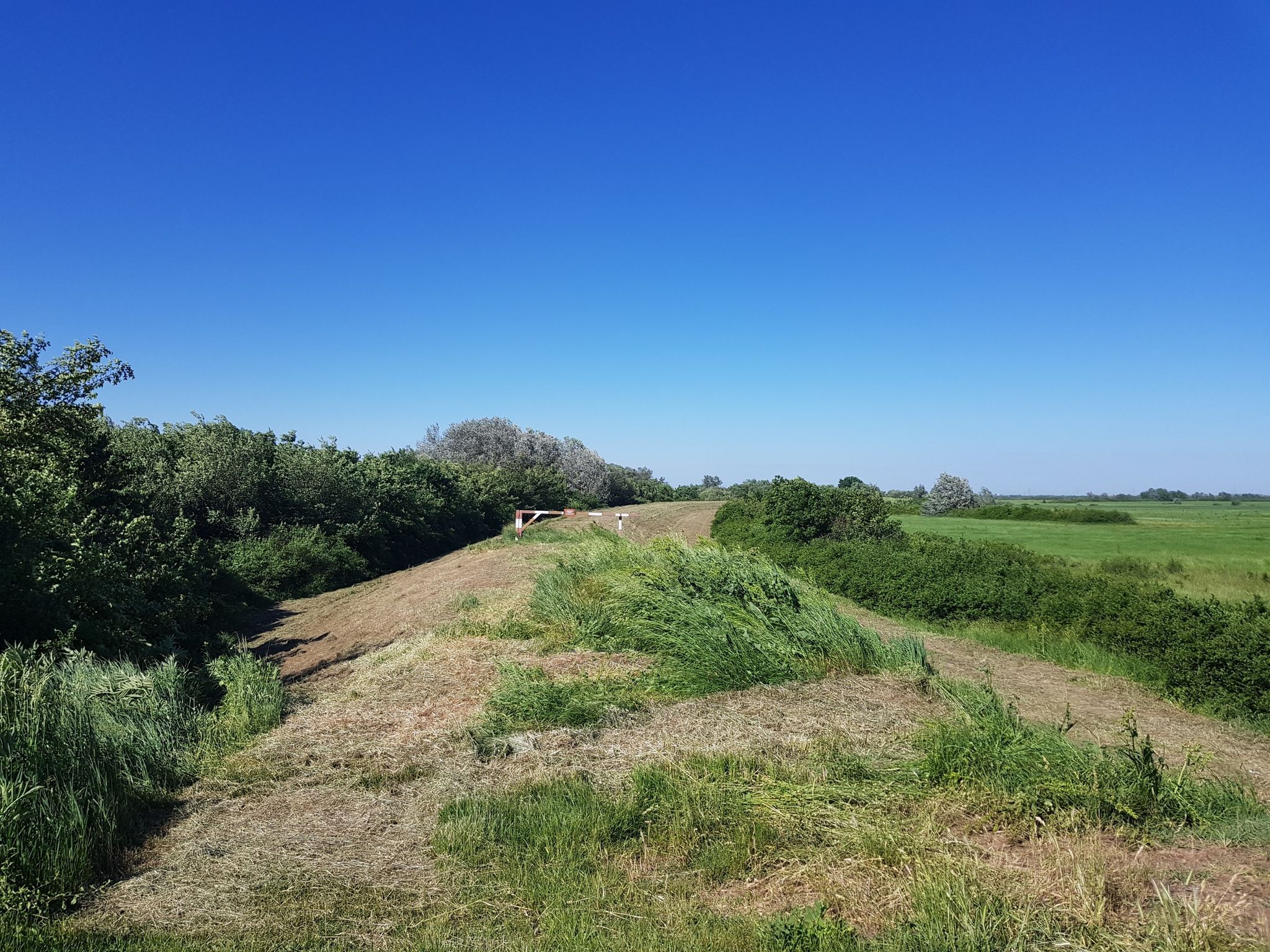 Weg auf dem Damm von Urseni