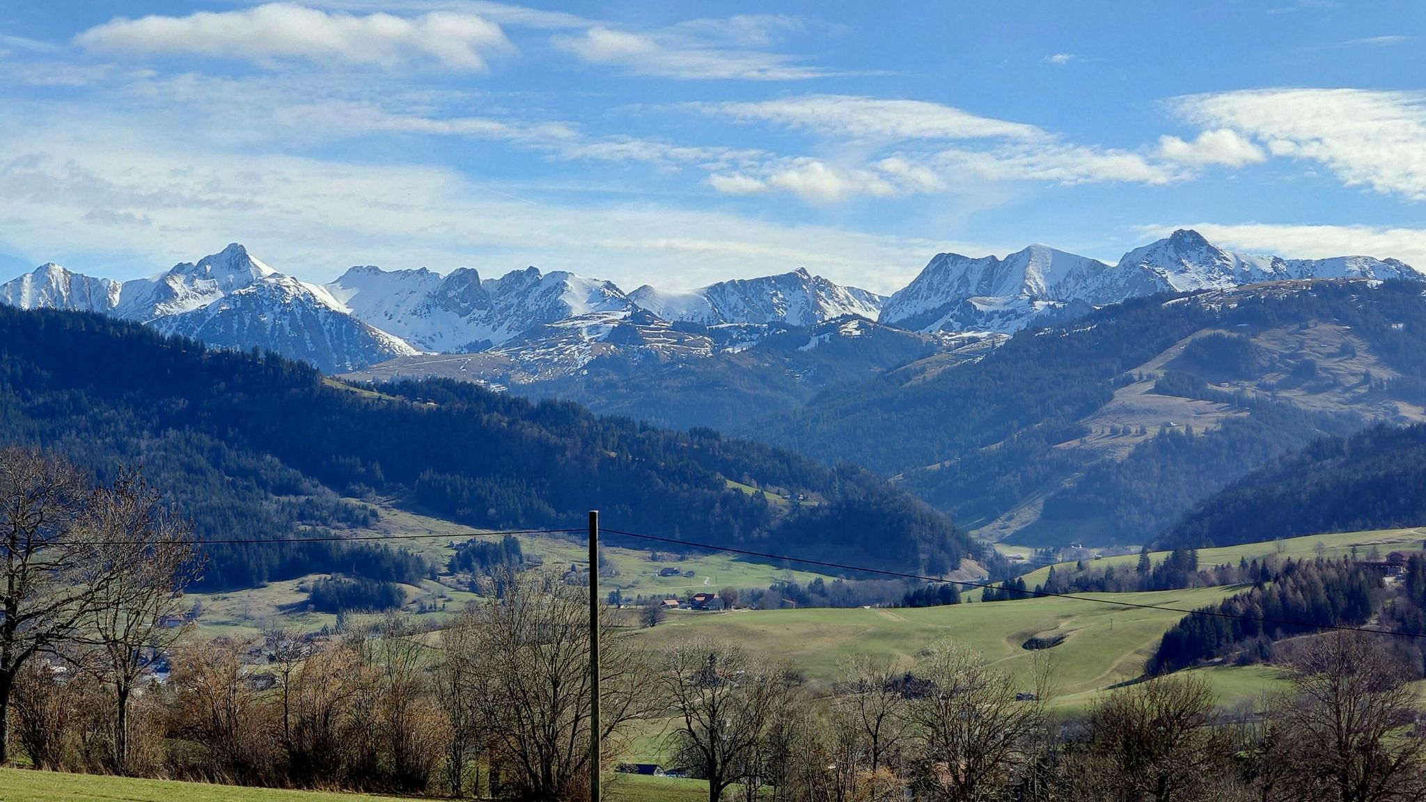 Blick von der Egg über Plaffeien