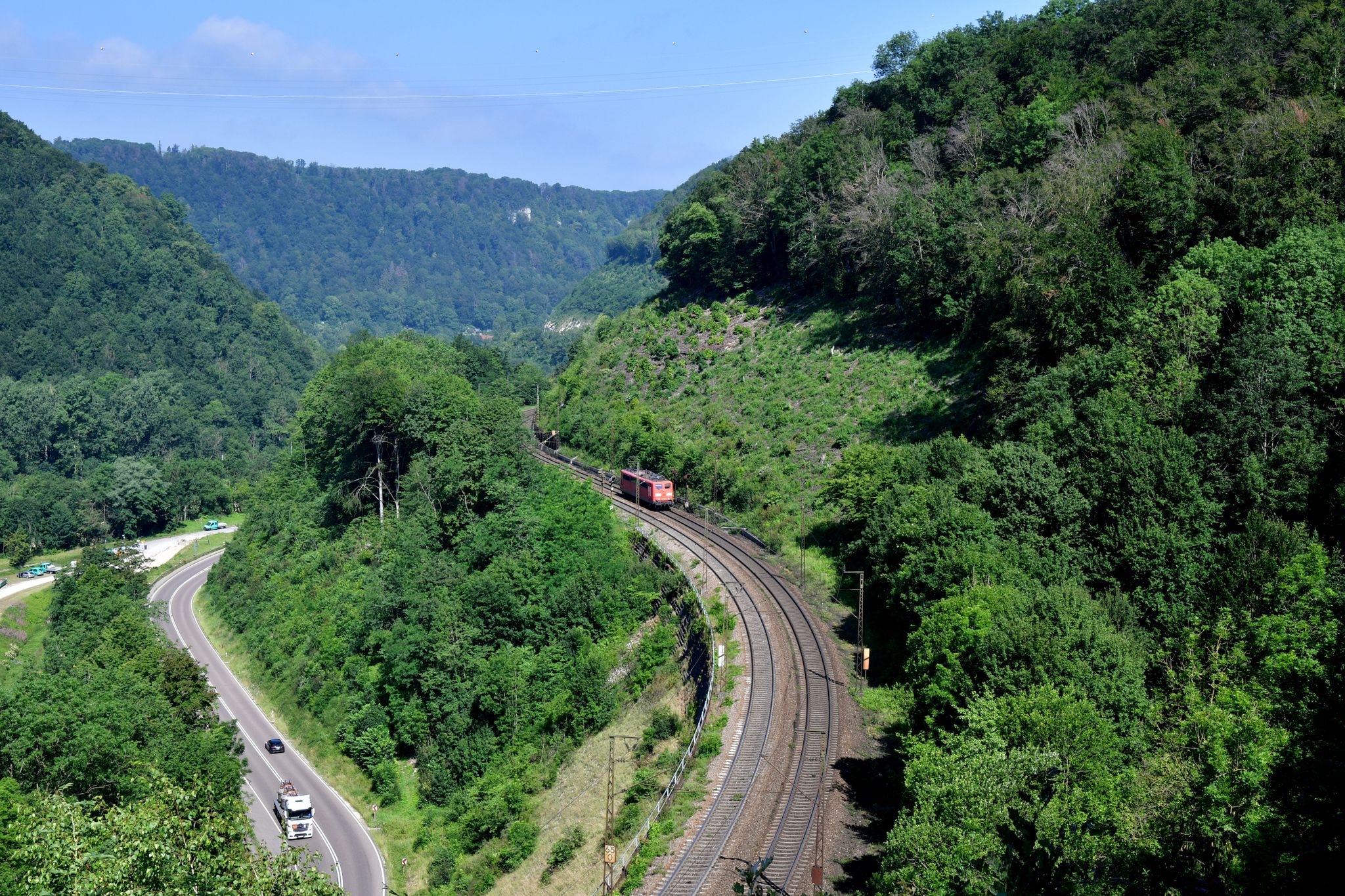 Blick vom Mühltalfels in der Nähe der Ziegelhütte