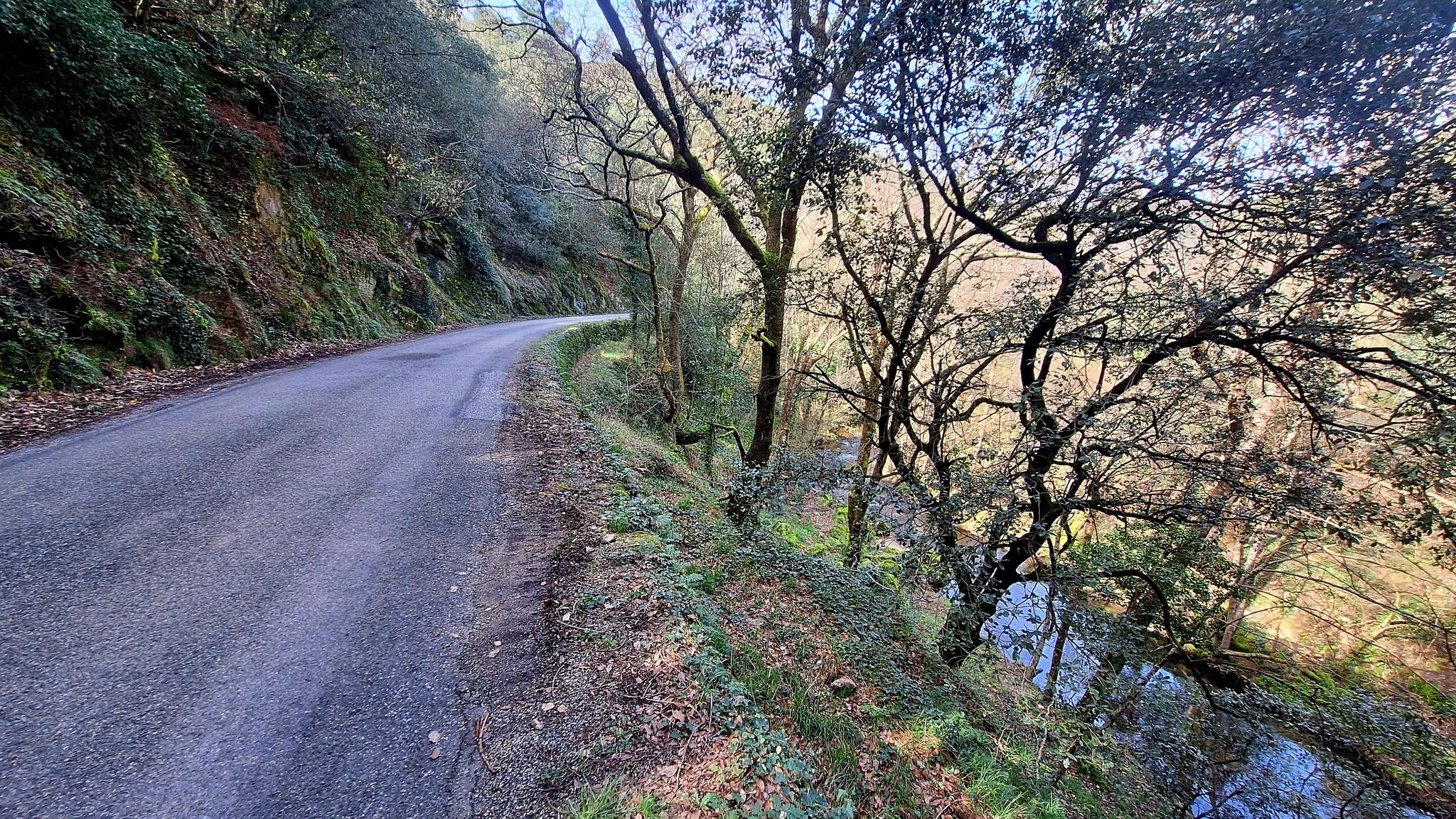 Rte de Largentière longeant La Lande.