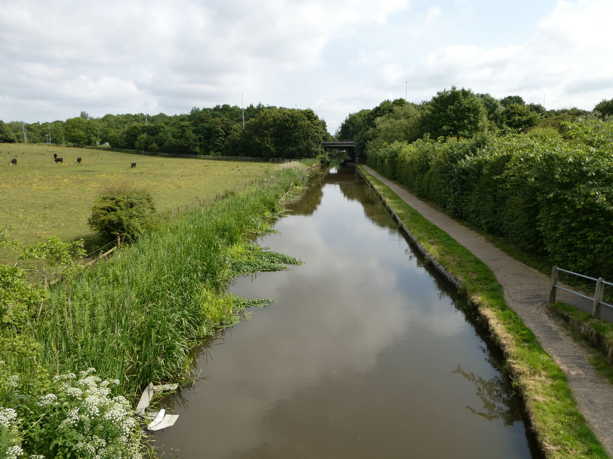 Croughton Bridge - view of Shropshire Union canal looking towards Stoak