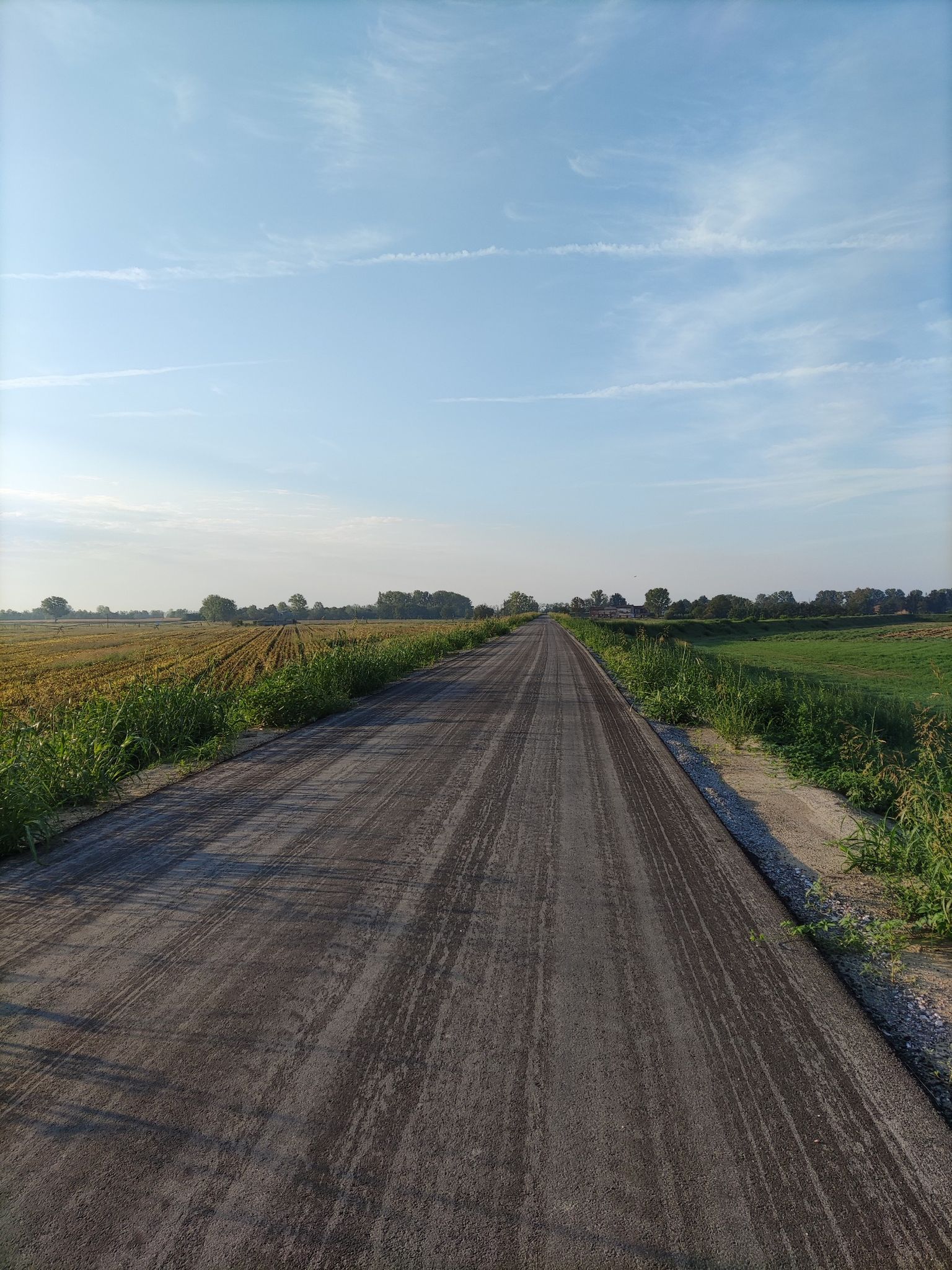 Via Riveria Po , auf dem Po Damm