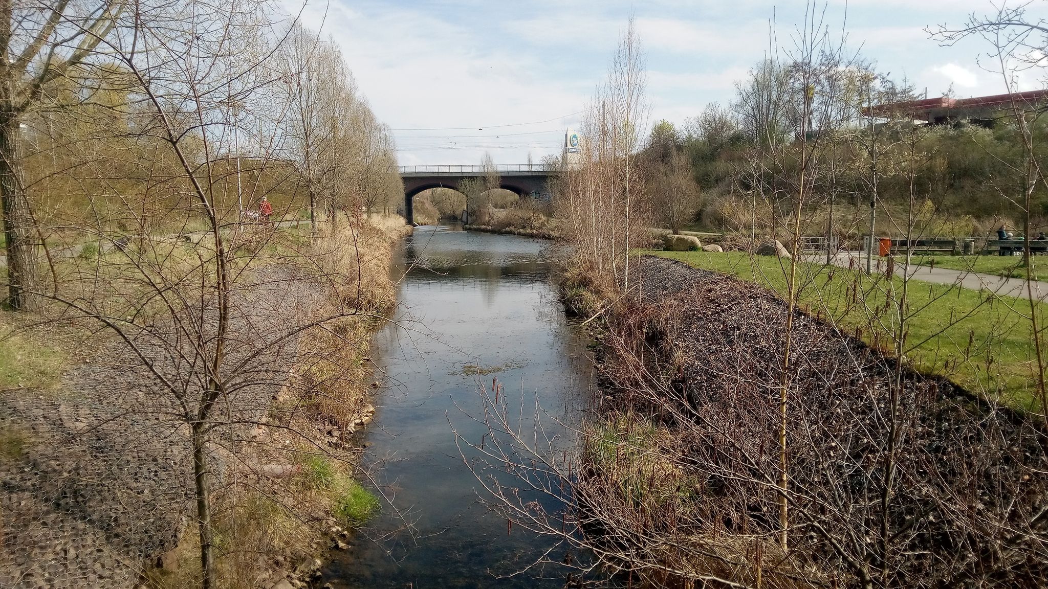 So der Übergang vom Karl Heine Kanal zum Saale Elster Kanal...