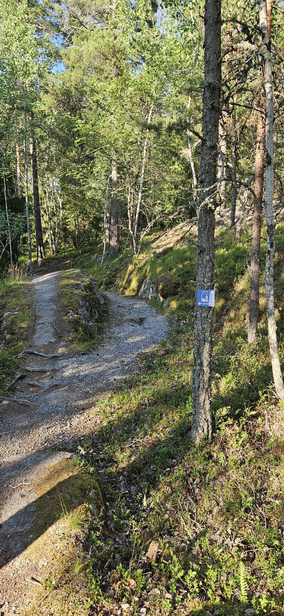 easy to the right, difficult to the left
