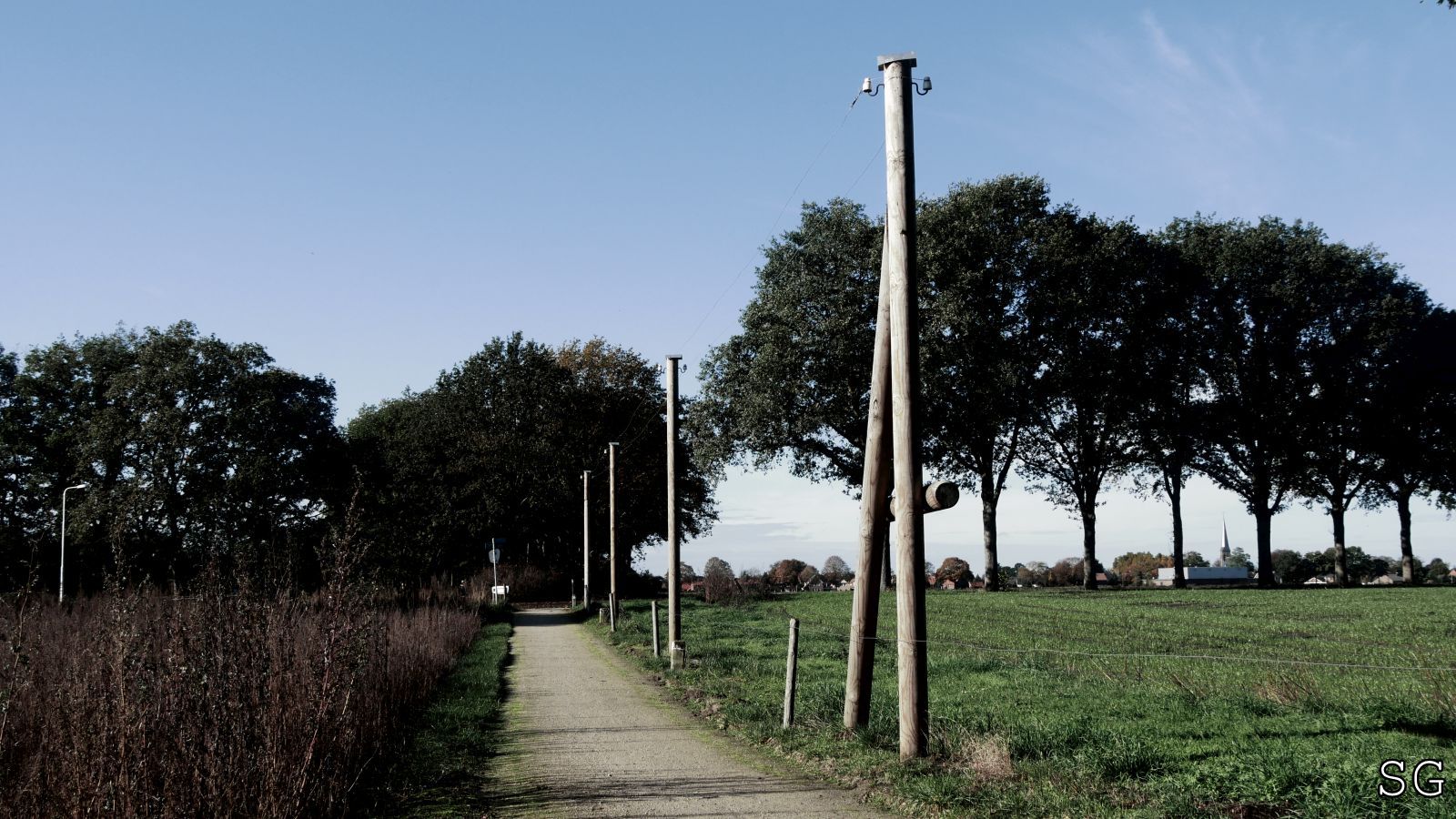 Nou, de lantaarnpalen in onze staat waren bruin.