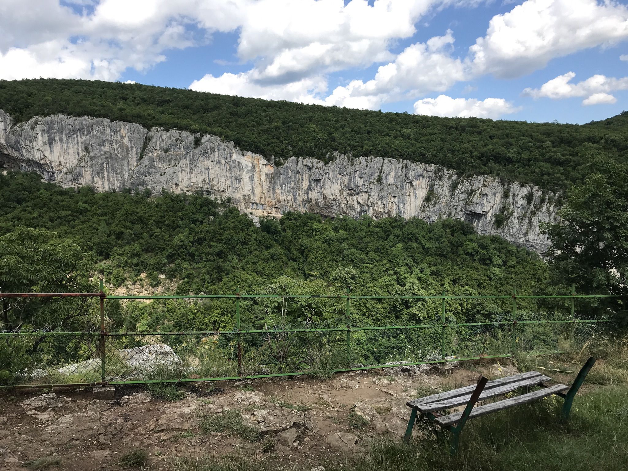 View from panoramic bench
