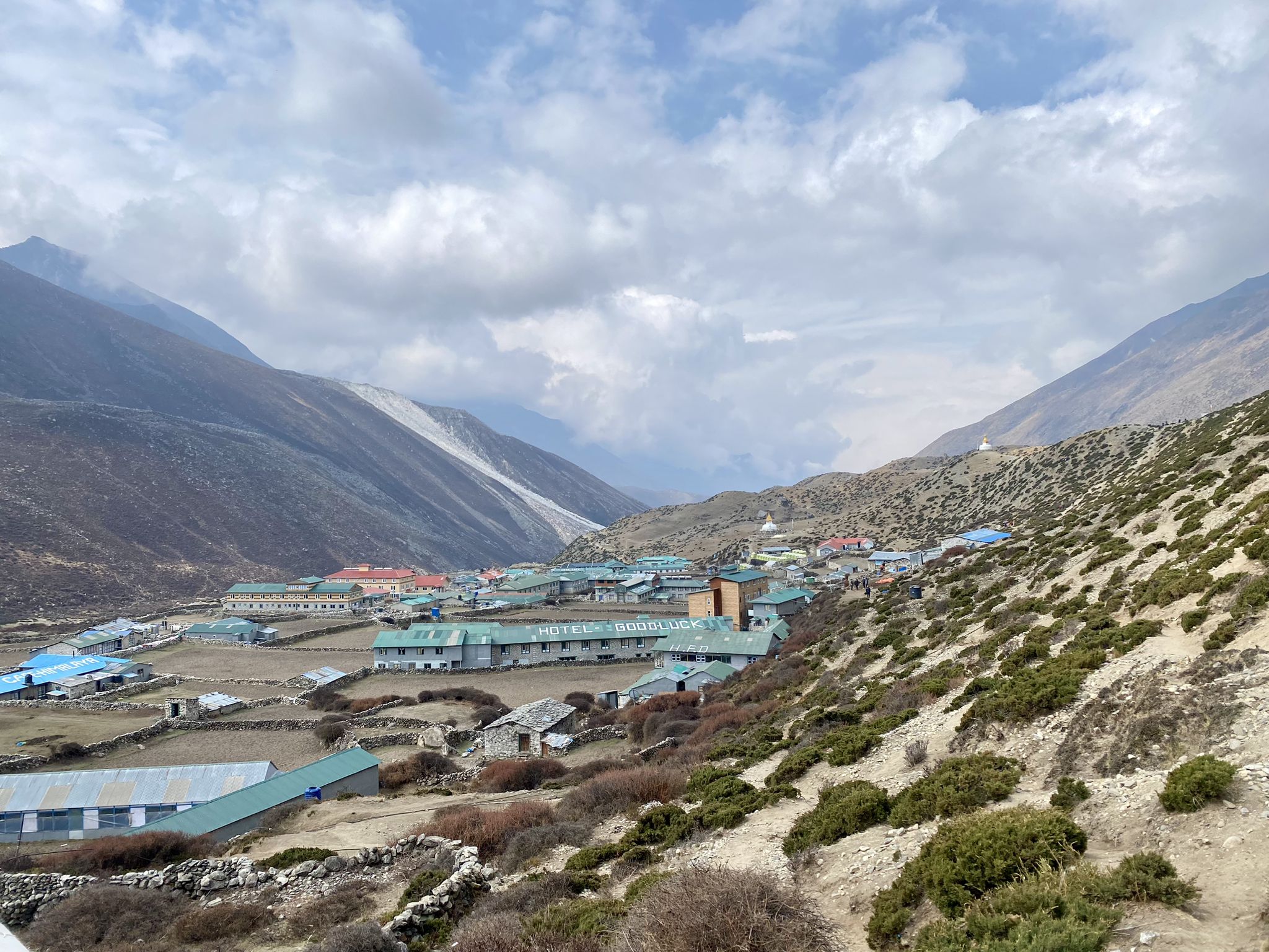 Blick zurück auf Dingboche