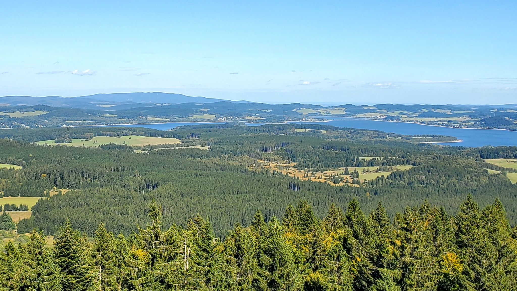 Moldaublick zum Stausee 🧡