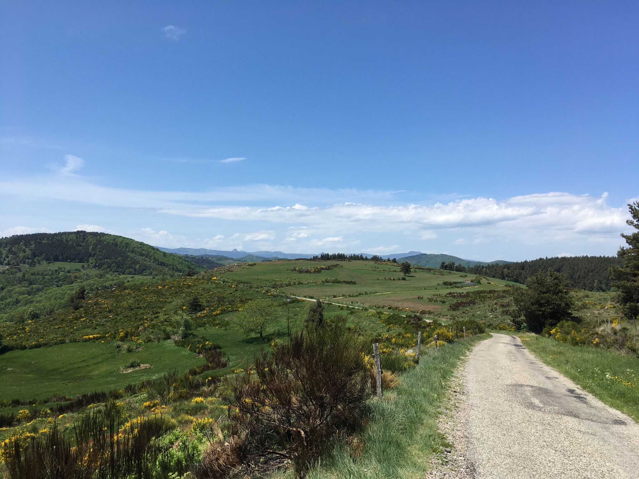Scenic road from Gluiras to Col de la Faye.