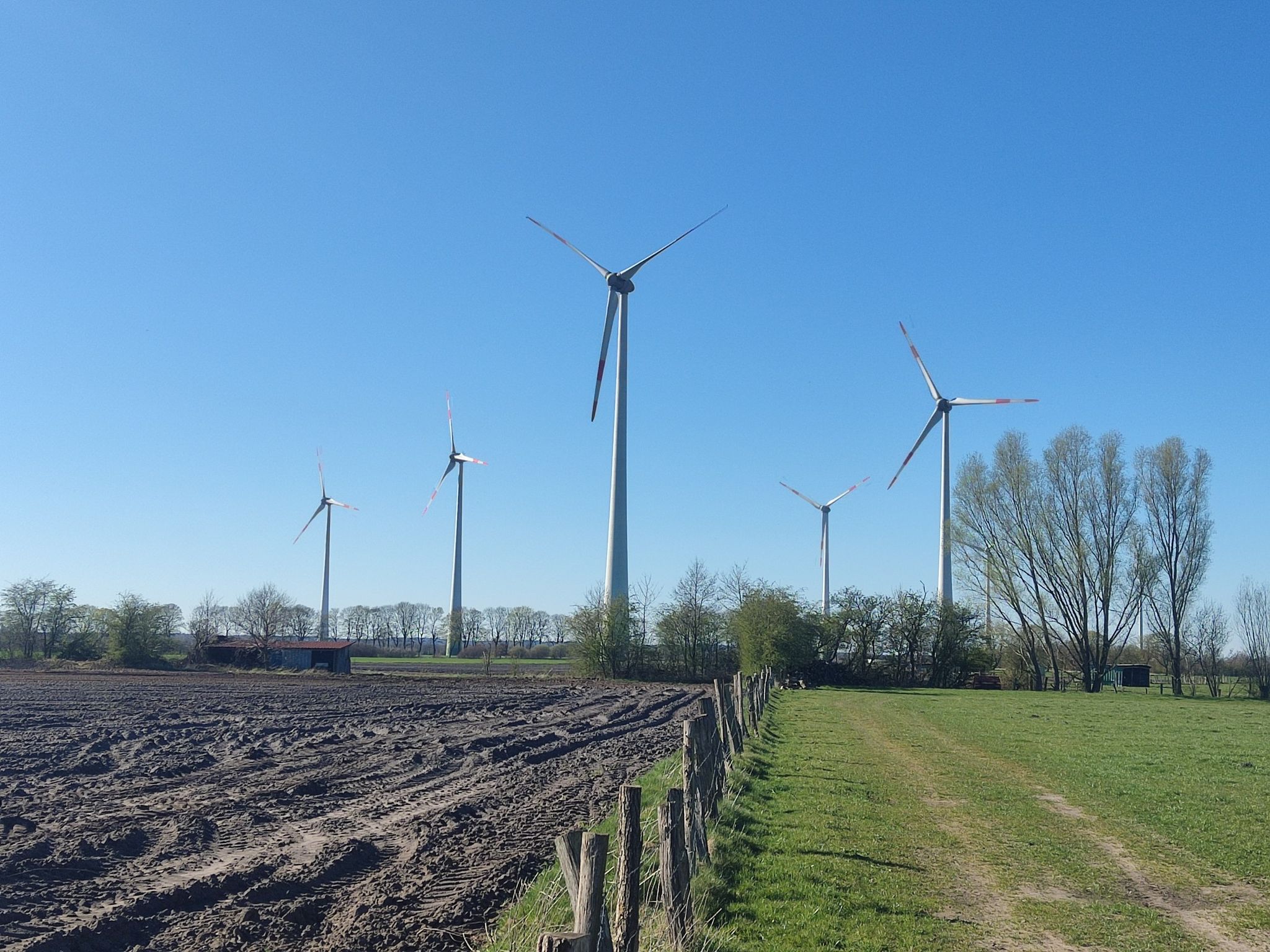 Windmaschinen bei der Arbeit