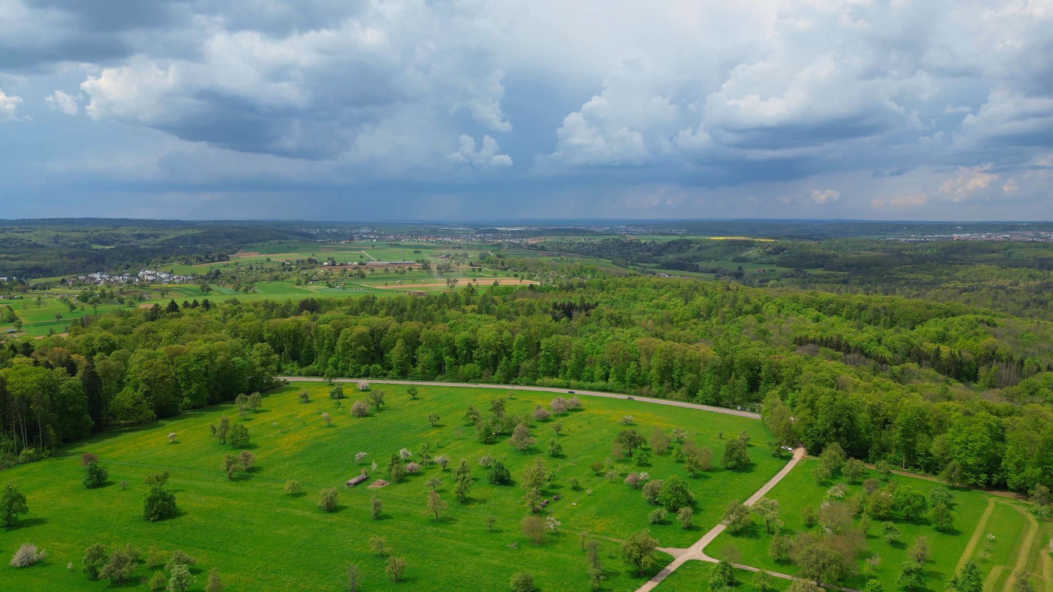 100 Meter über dem Braunäcker - Blick auf Weil im Schönbuch