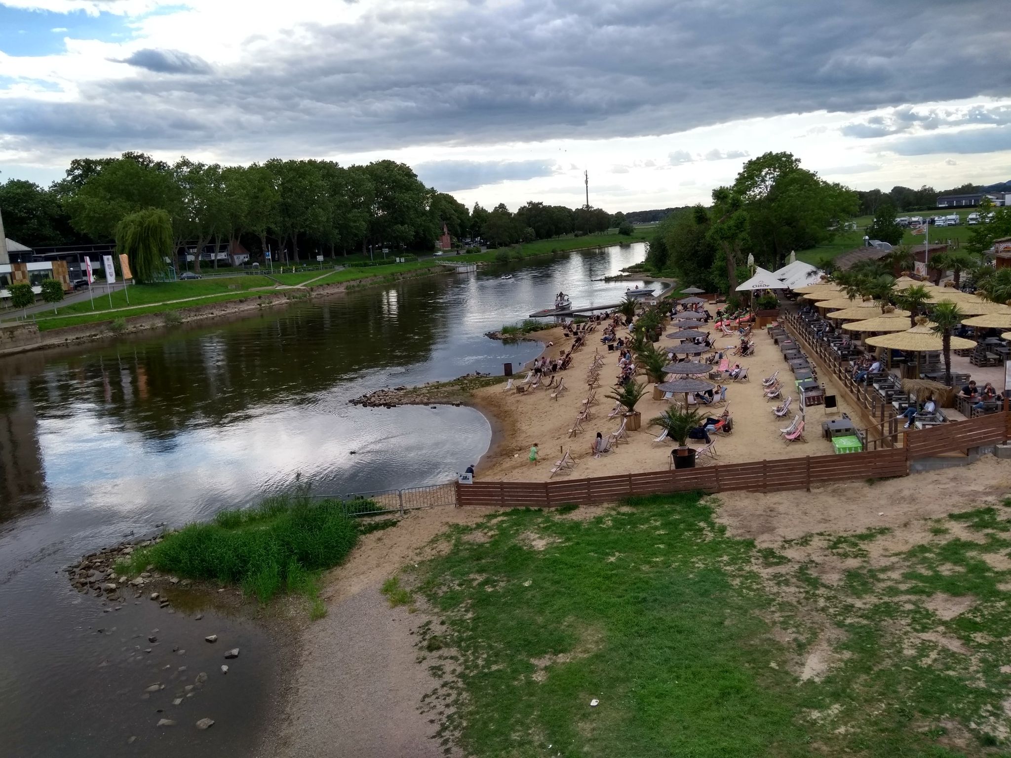 von der Weserbrücke in Rinteln