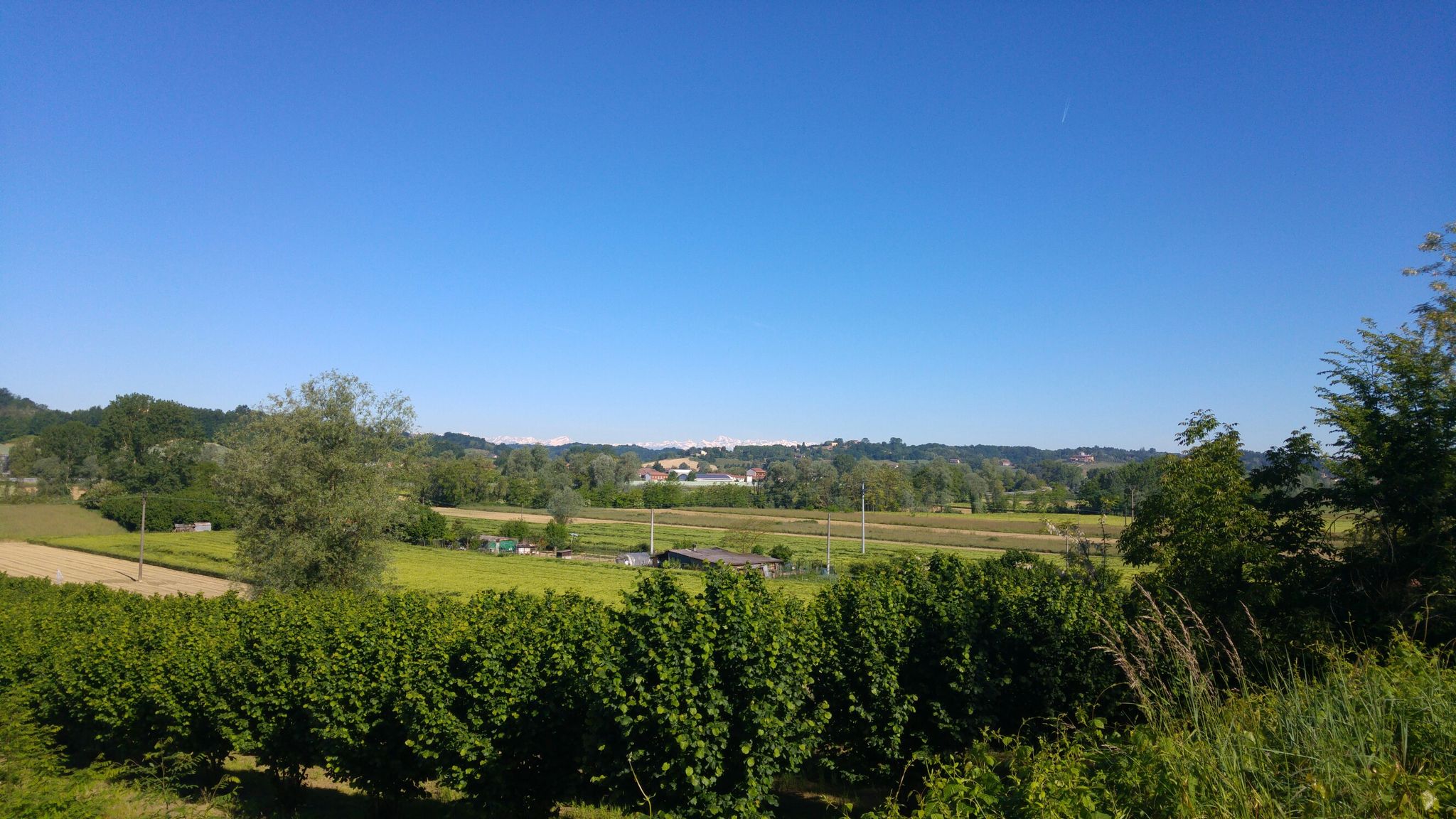 Alpen in Sicht, ca. 100 km entfernt