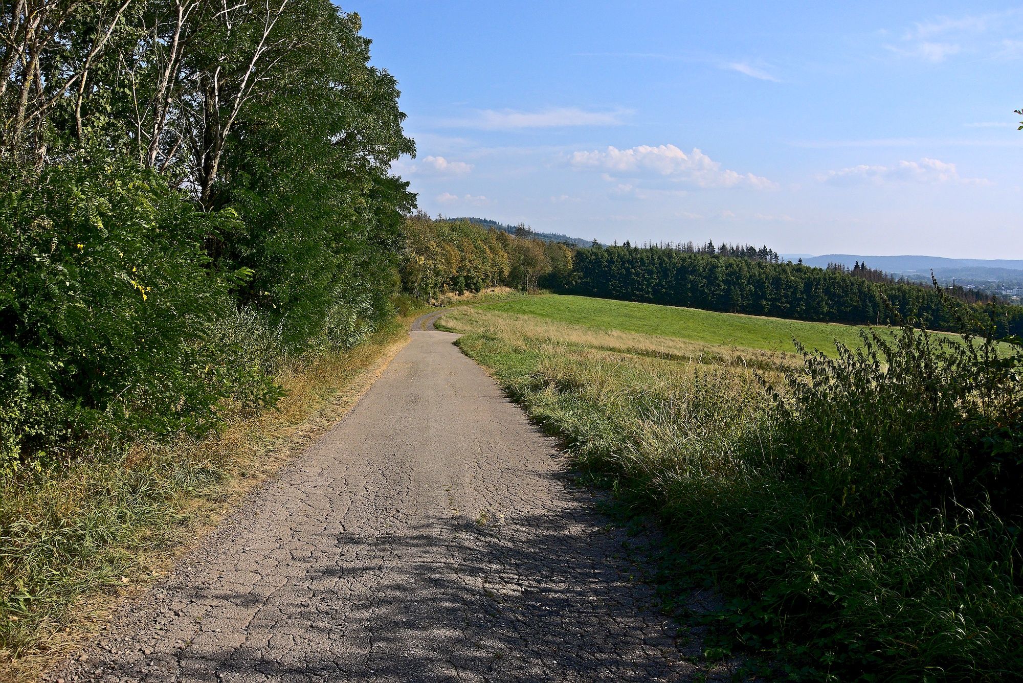 Ausblick am Ende des Tettautals